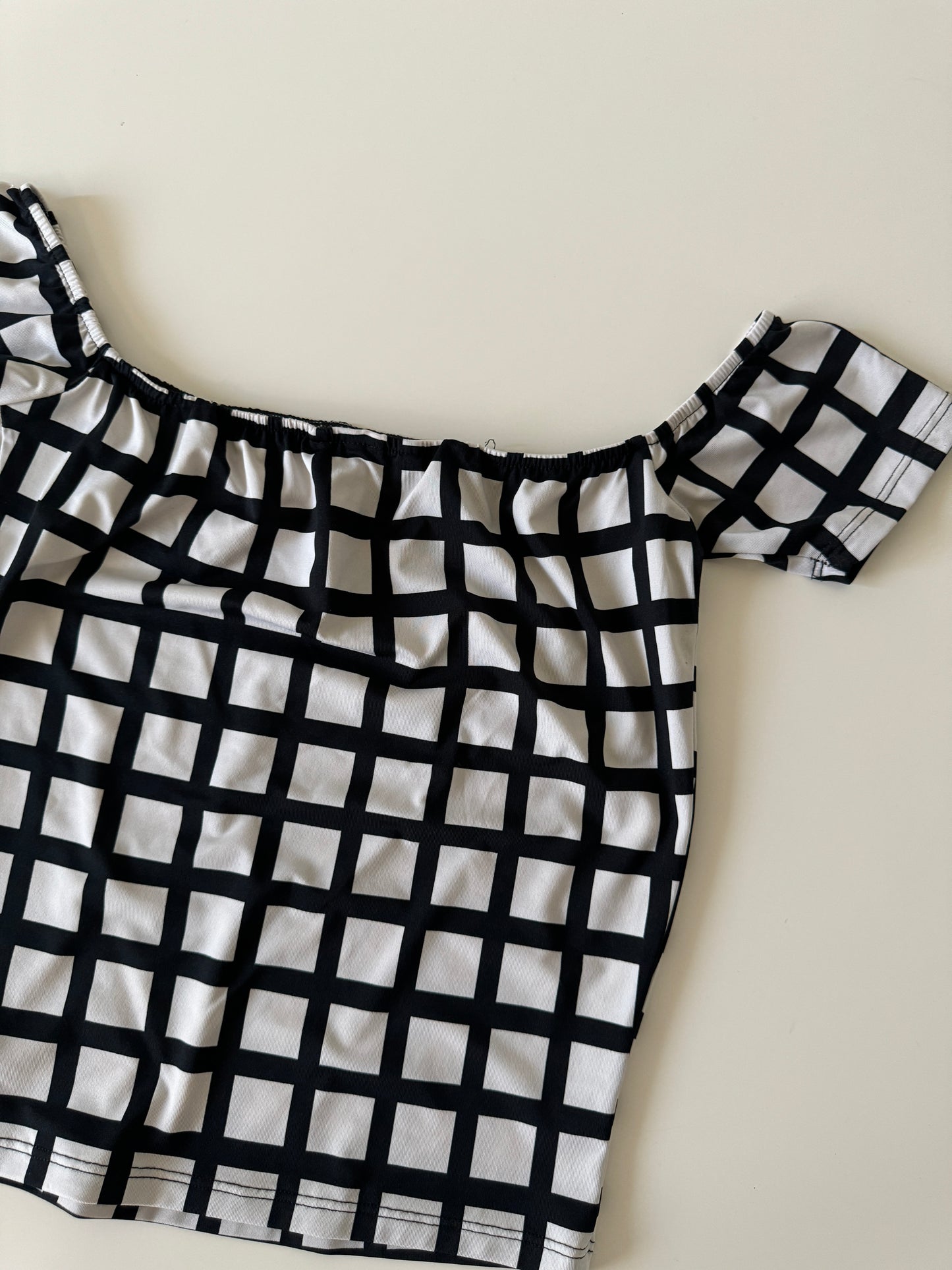 Blusa de lycra estampada, Talla S, Mujer