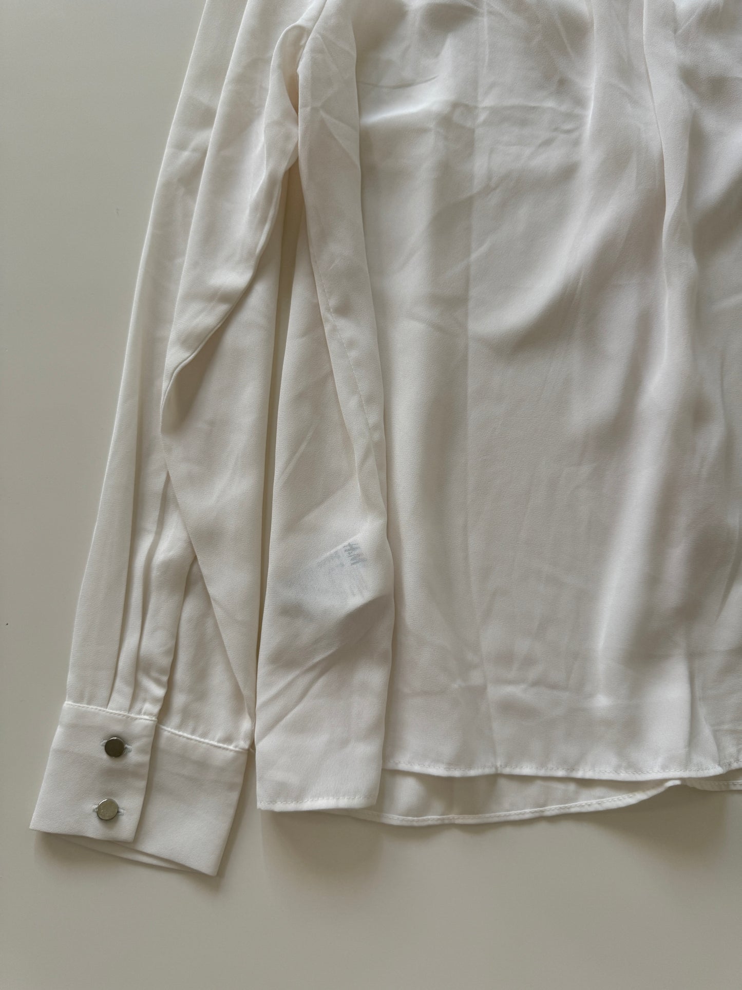 Blusa con escarolas, Talla M, 6, Mujer