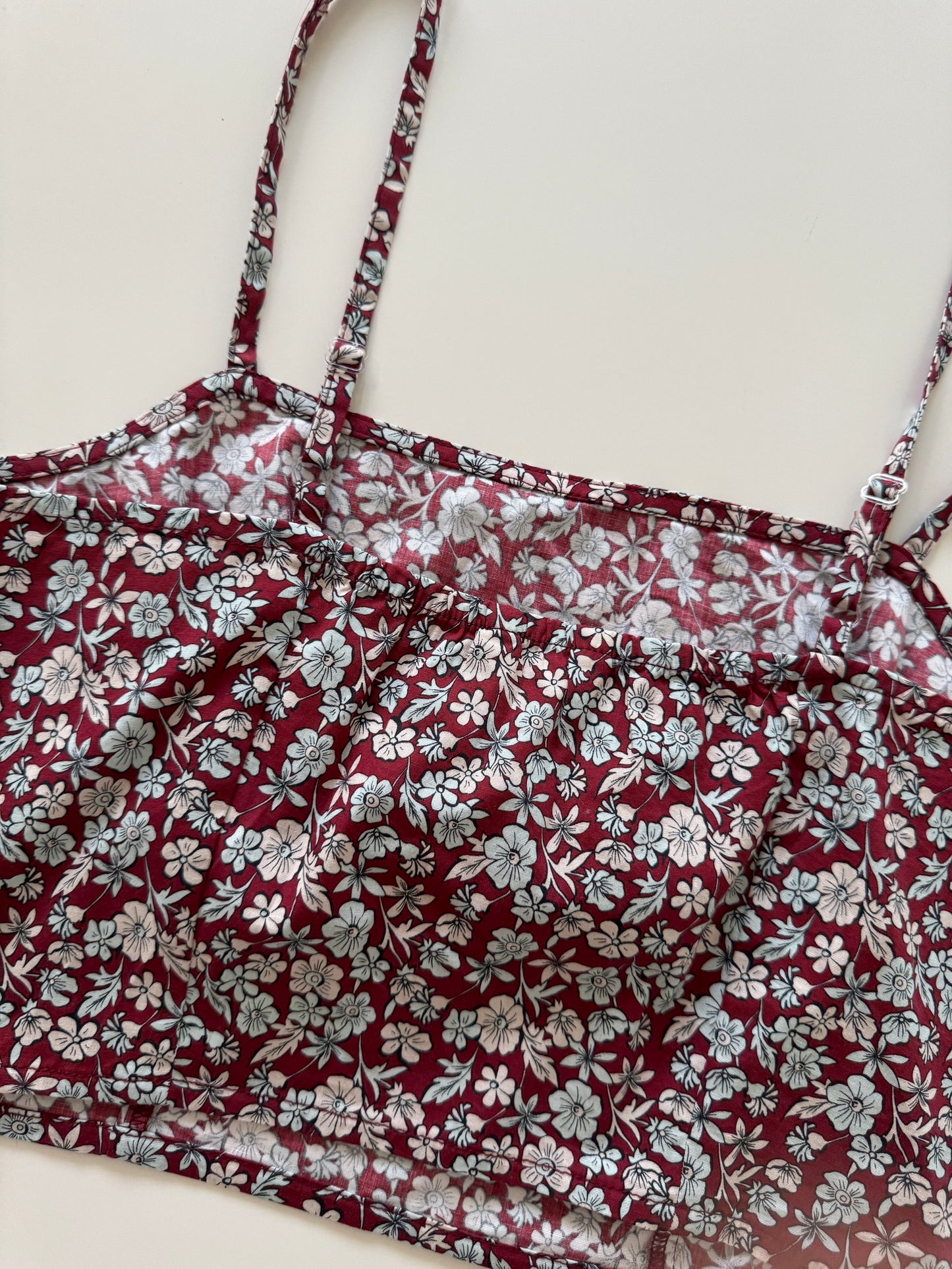 Crop top estampado, Talla M, Mujer