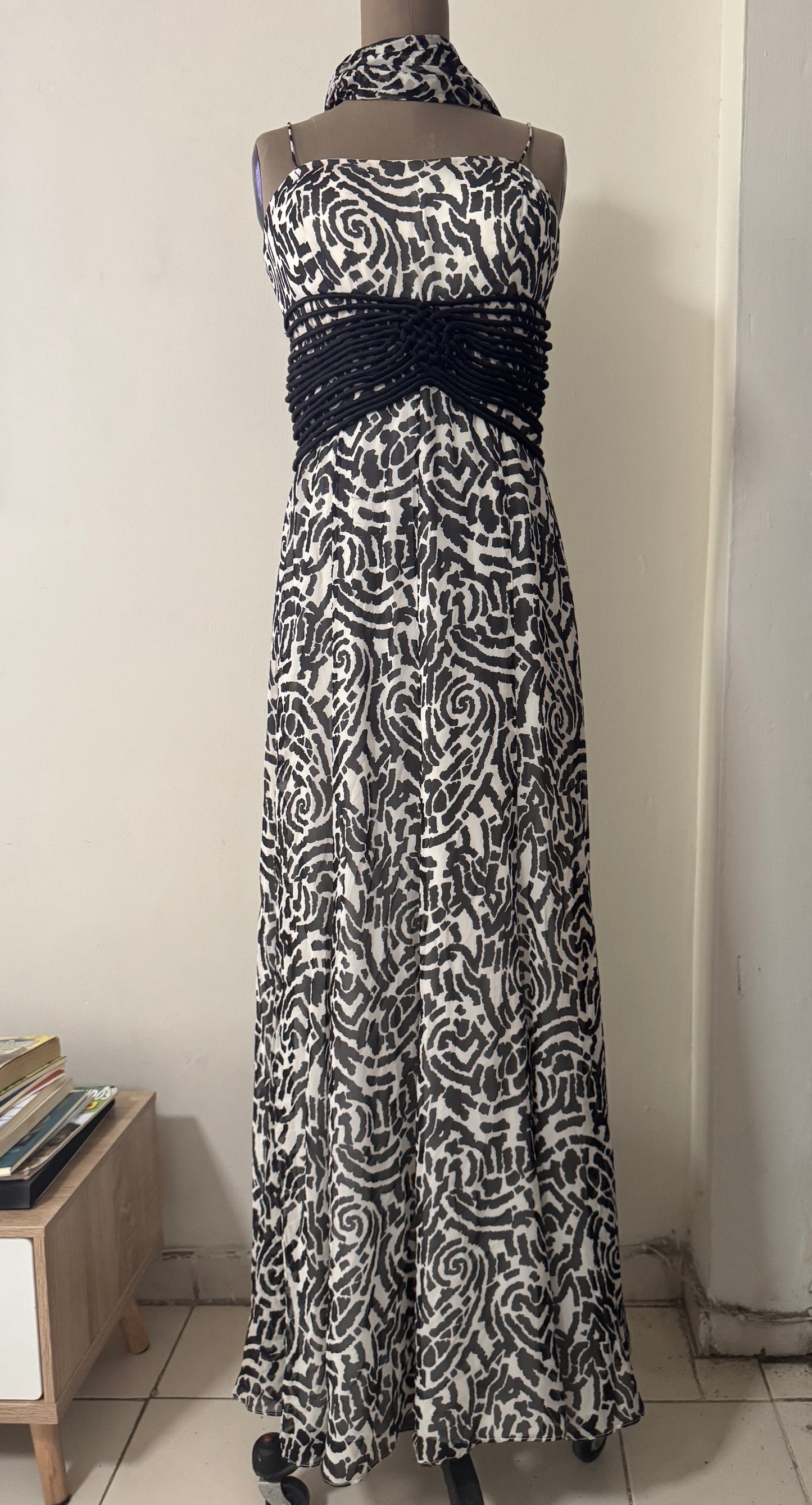 Vestido estampado de tirantes, Talla S, Mujer, Cheta B