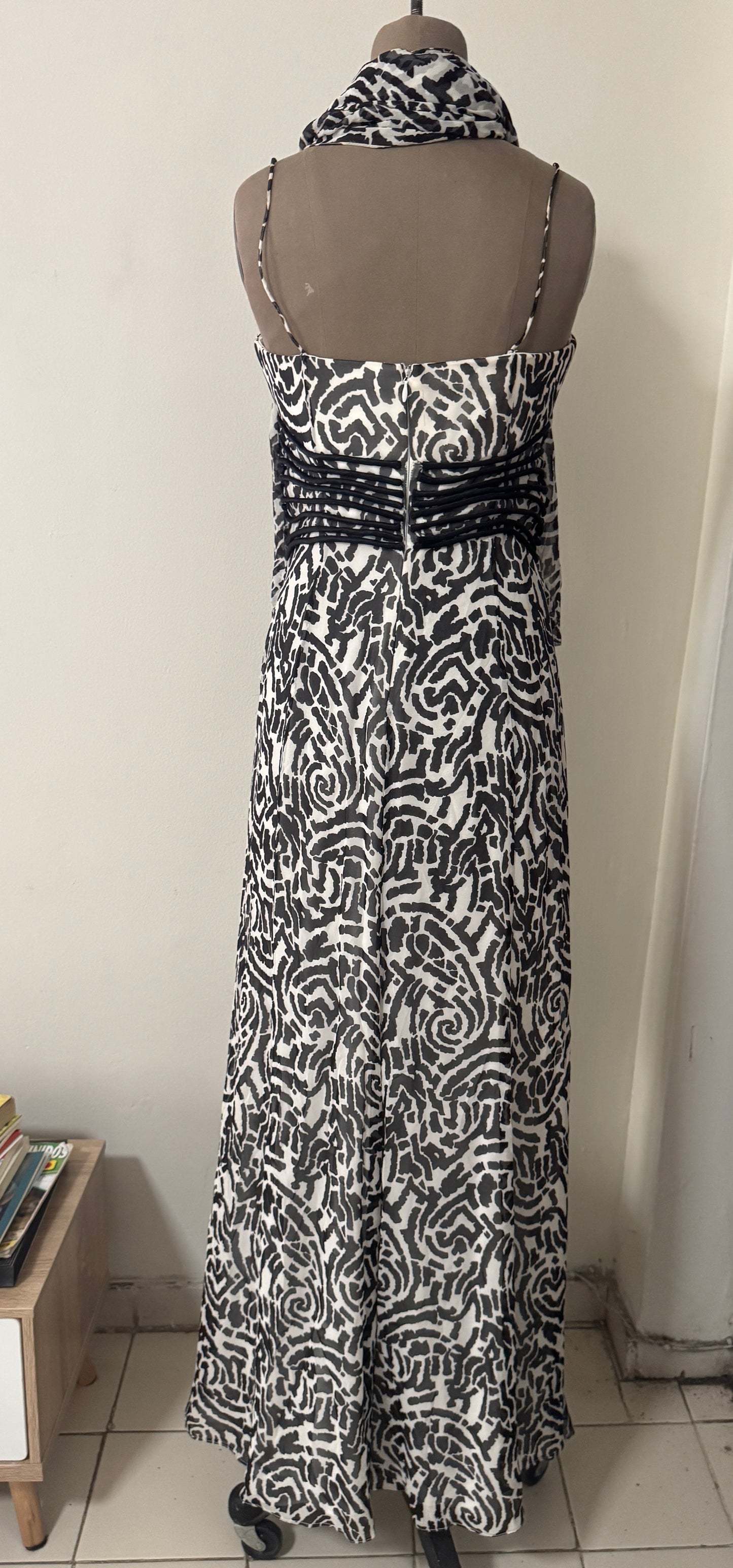 Vestido estampado de tirantes, Talla S, Mujer, Cheta B