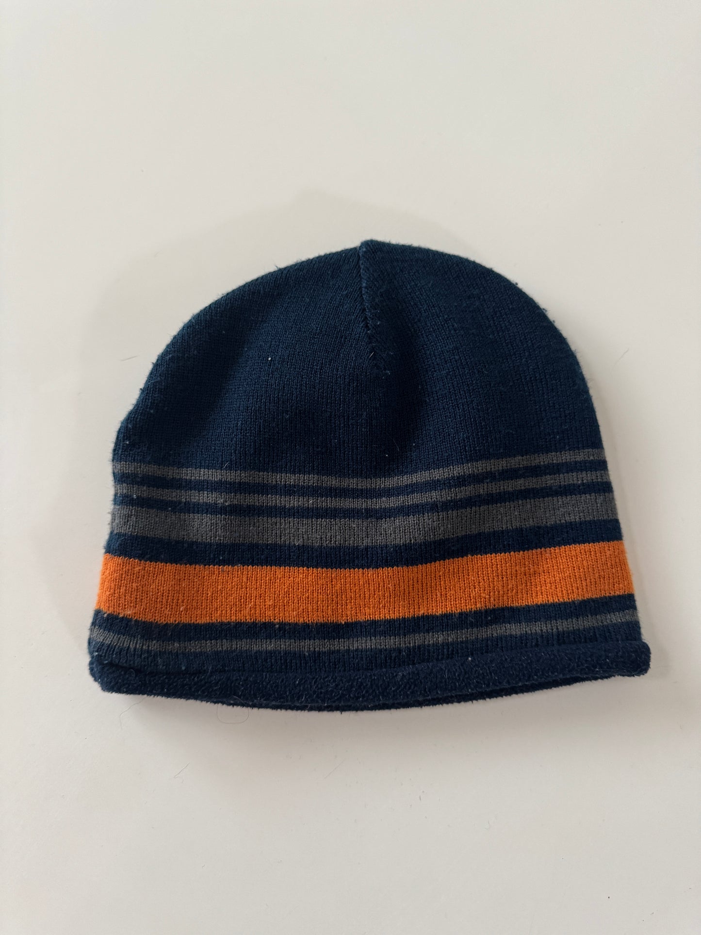 Beanie azul con franjas, Unitalla, Unisex