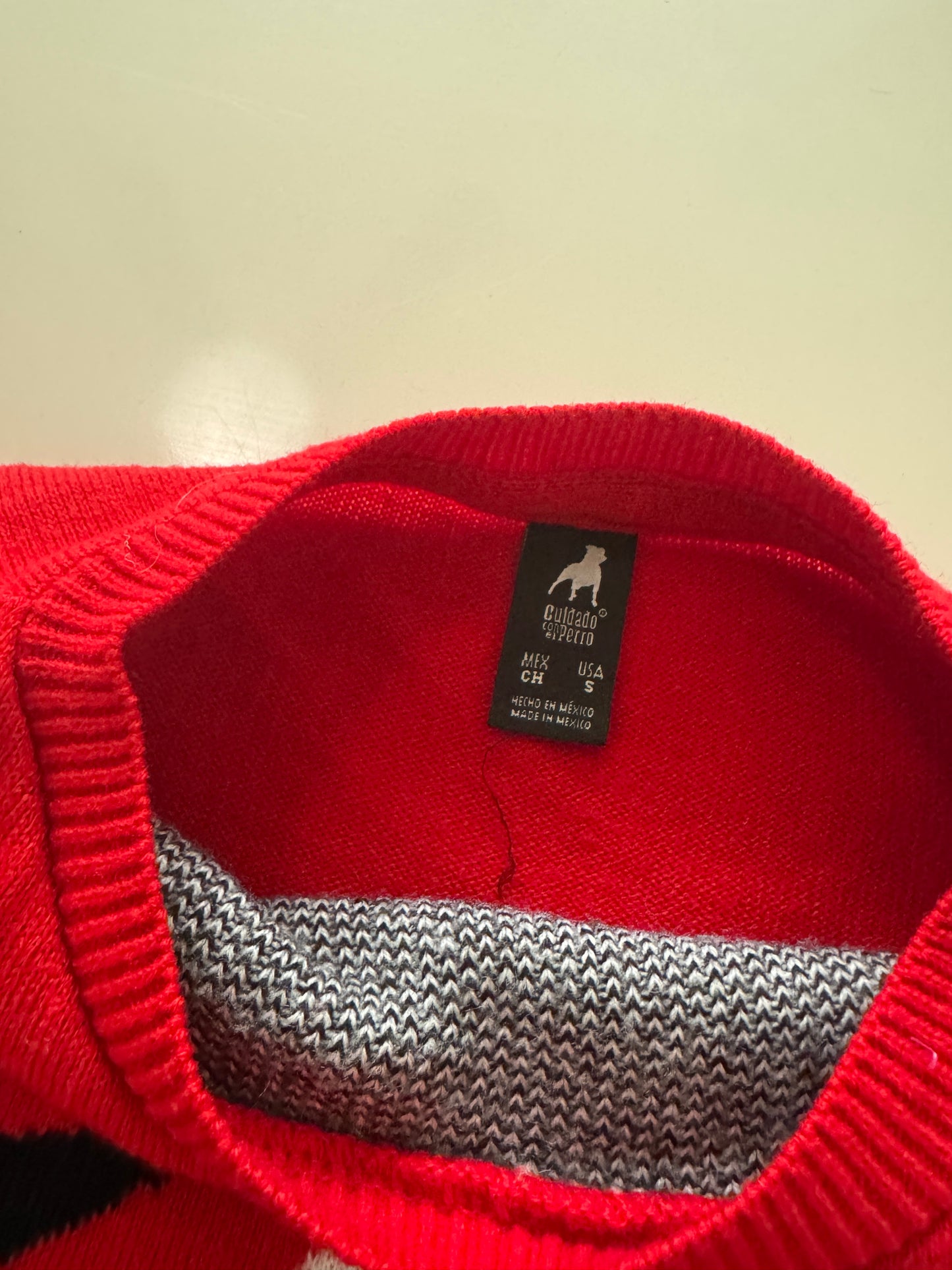 Ugly sweater navideño, Talla S, Mujer, Cuidado con el perro
