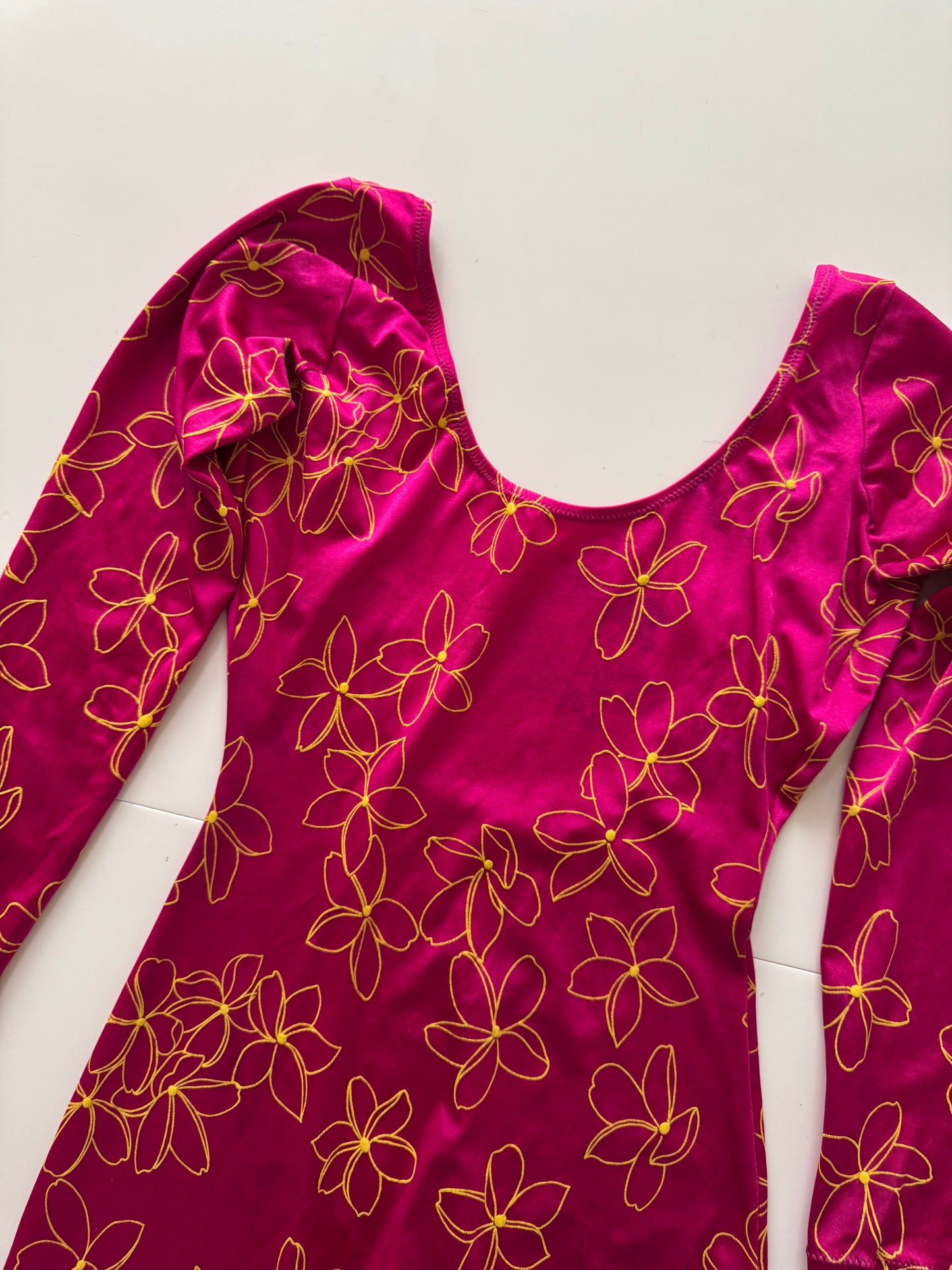 Body de licra estampada rosa, Talla S, Mujer