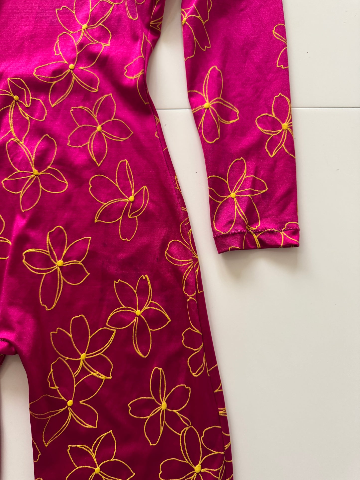 Body de licra estampada rosa, Talla S, Mujer