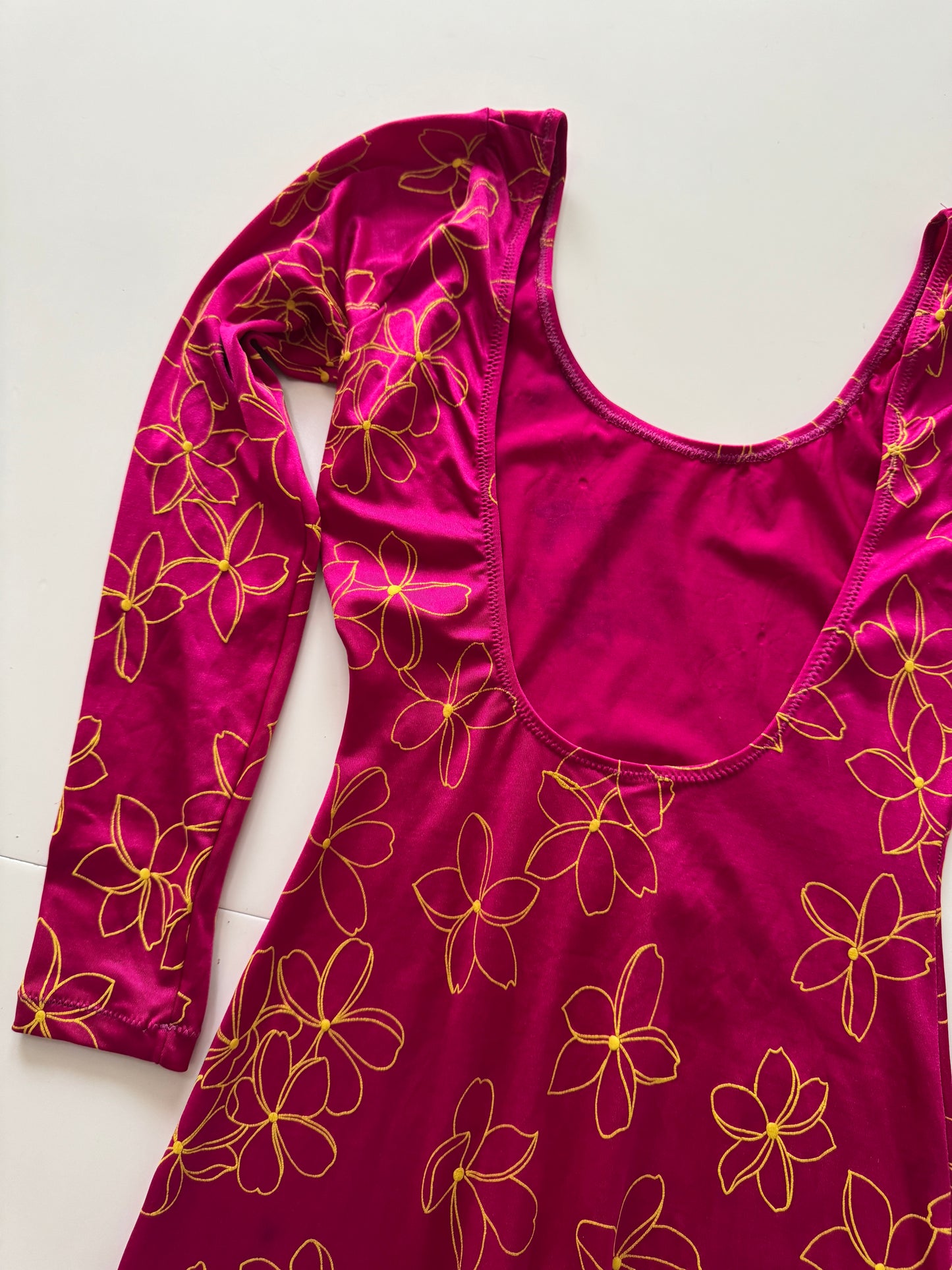 Body de licra estampada rosa, Talla S, Mujer