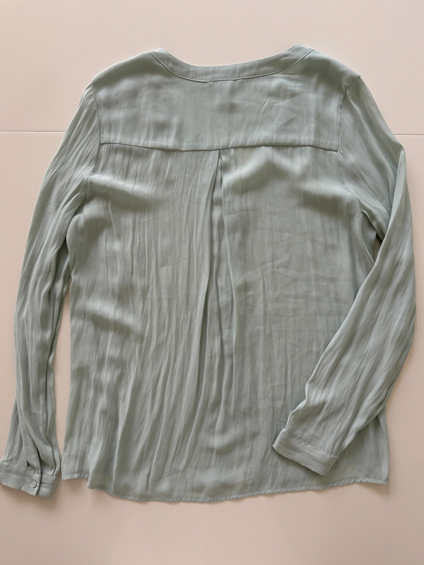 Camisa ligera color menta, Talla L, Mujer