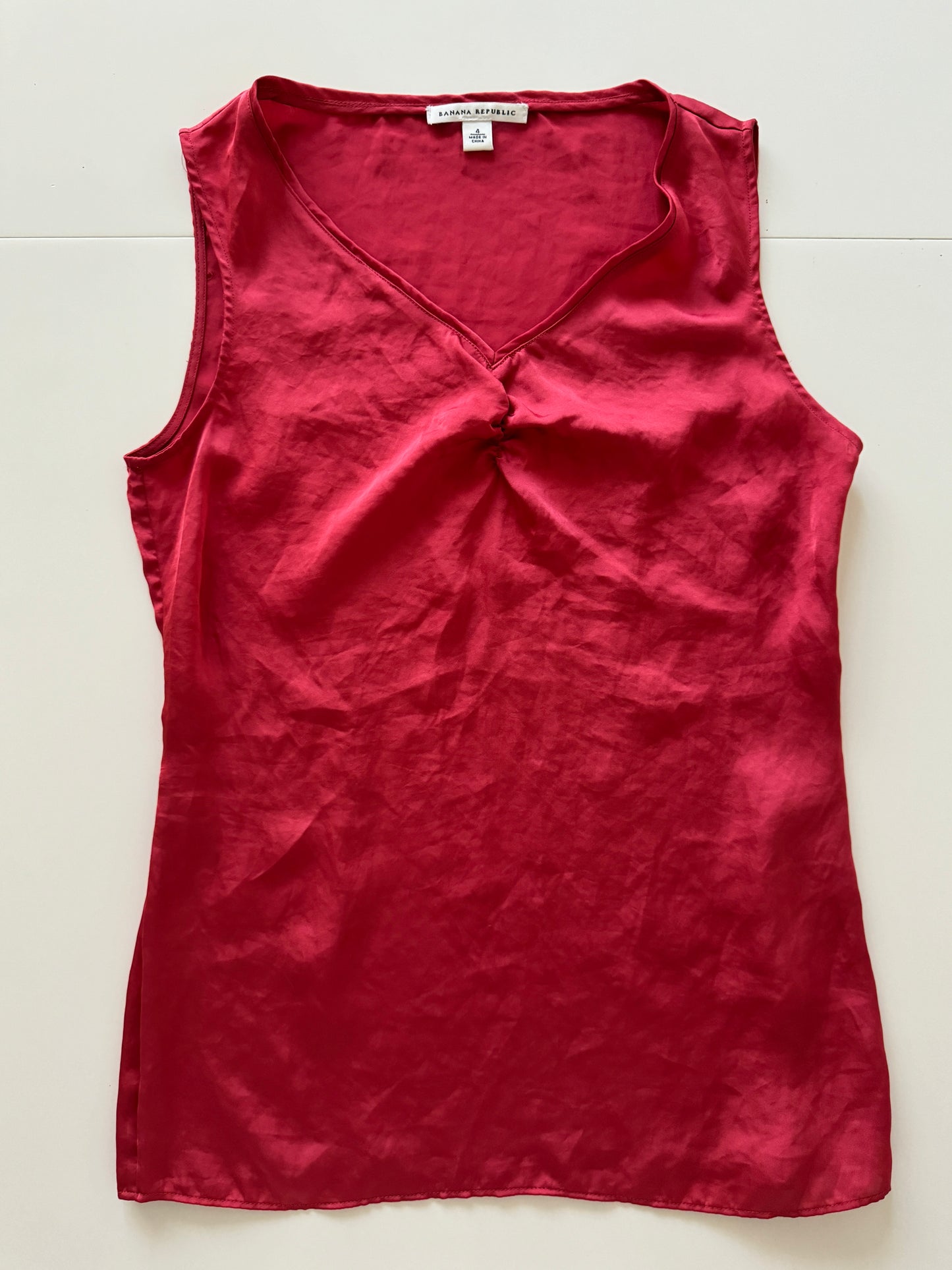 Blusa satinada, Talla 4, S, Mujer