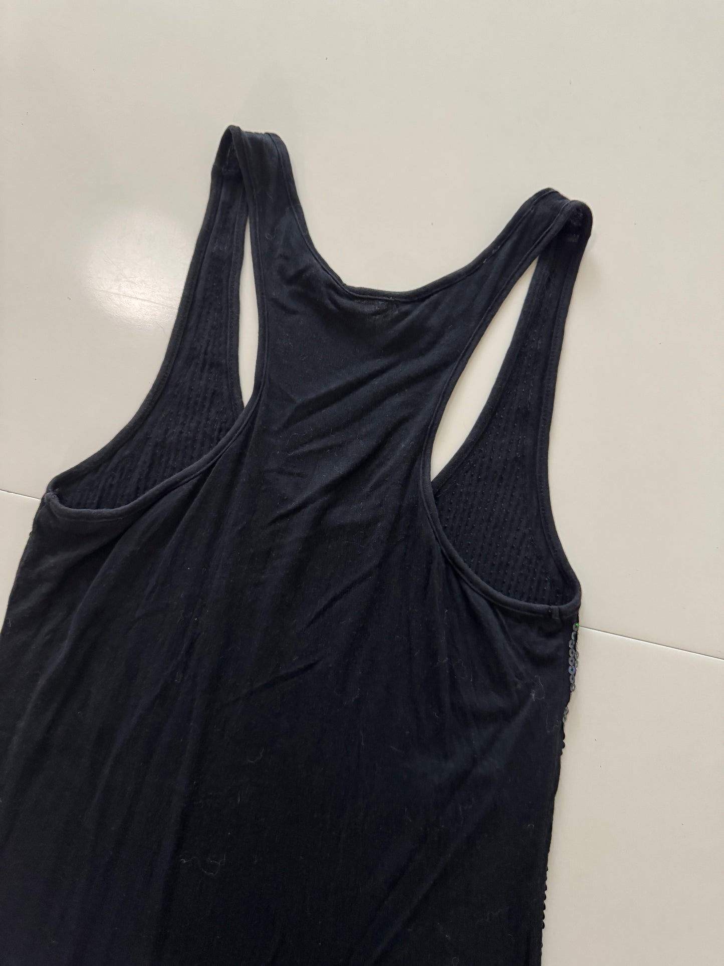 Blusa larga de lentejuelas, Talla S, Mujer, Dirty Pink