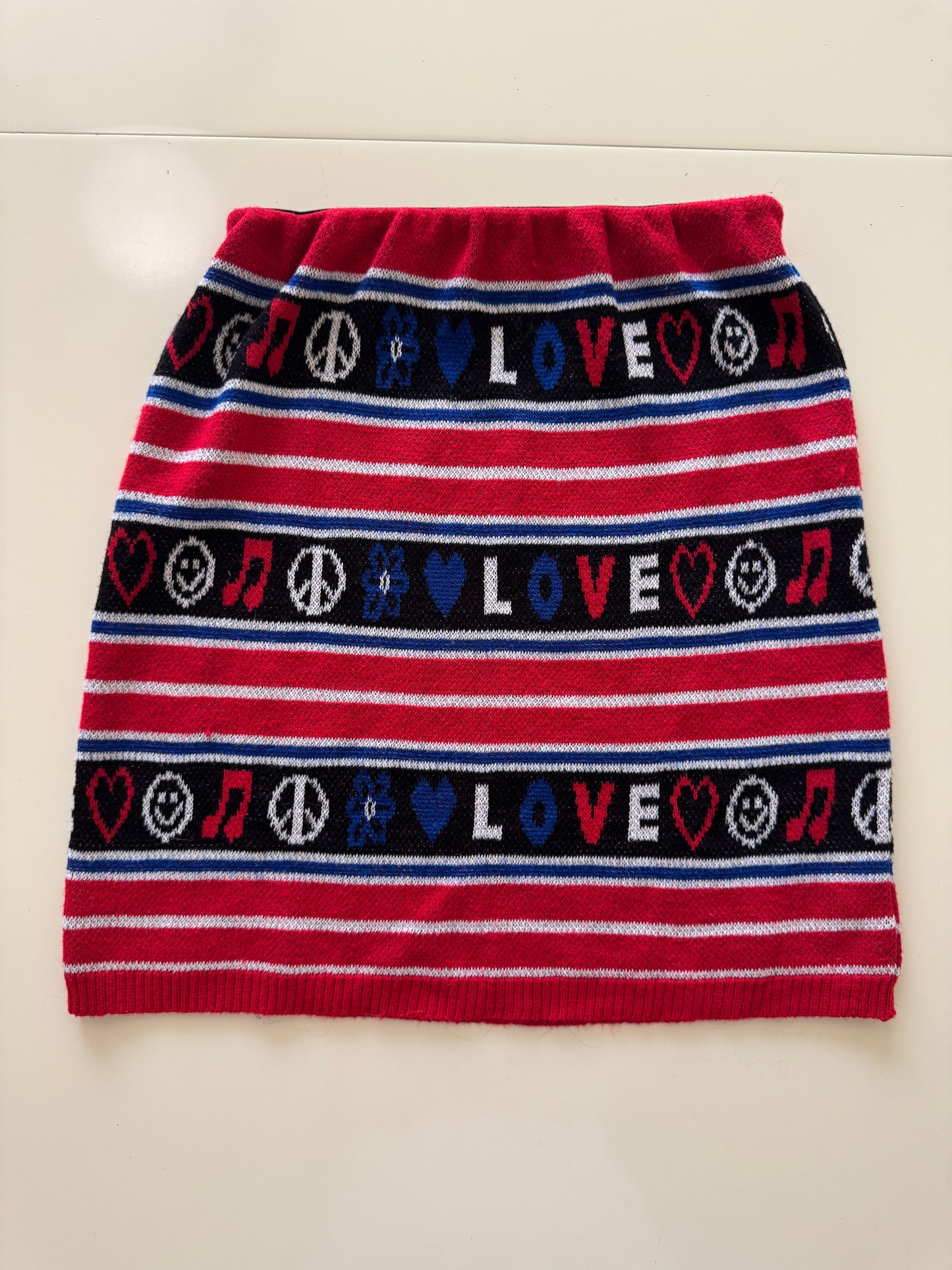 Falda de punto stretch Love, Talla M, Mujer, Cuidado con el perro
