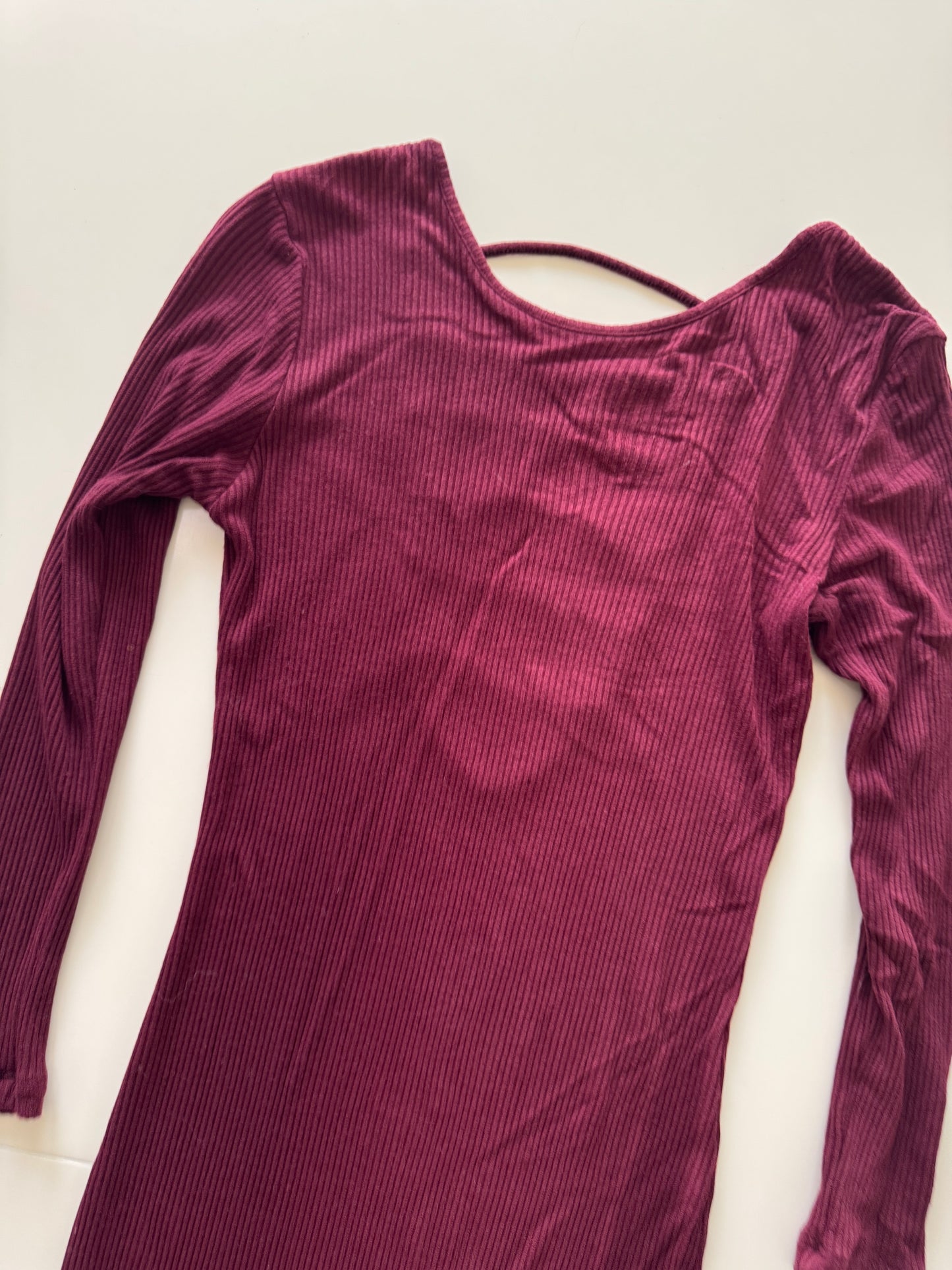 Vestido de punto color vino, Talla M,28, Mujer, Lft