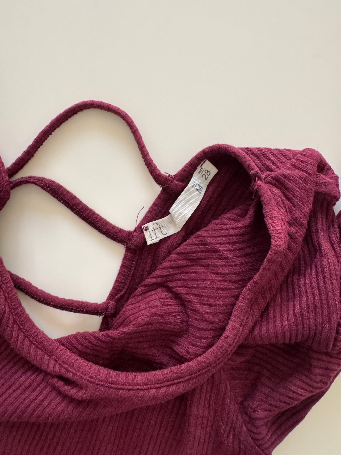Vestido de punto color vino, Talla M,28, Mujer, Lft