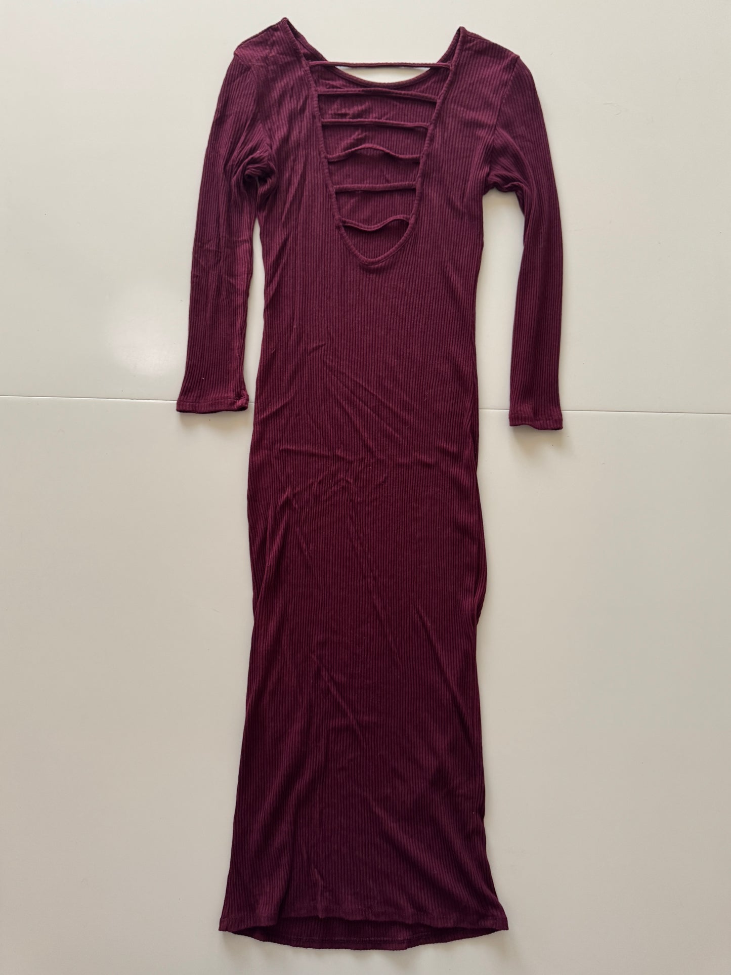 Vestido de punto color vino, Talla M,28, Mujer, Lft