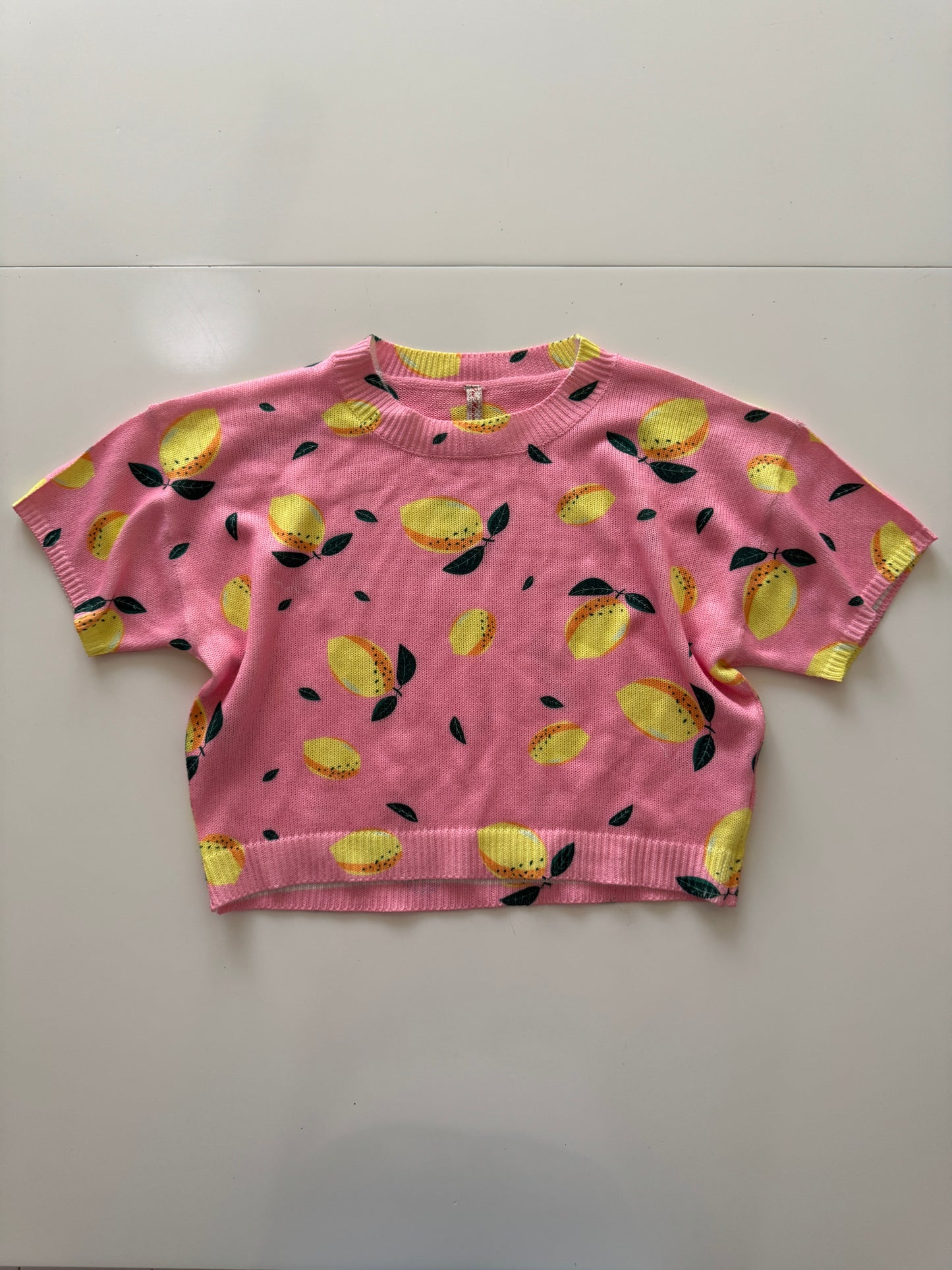 Playera de punto estampada, Talla L, Mujer, Red Marine