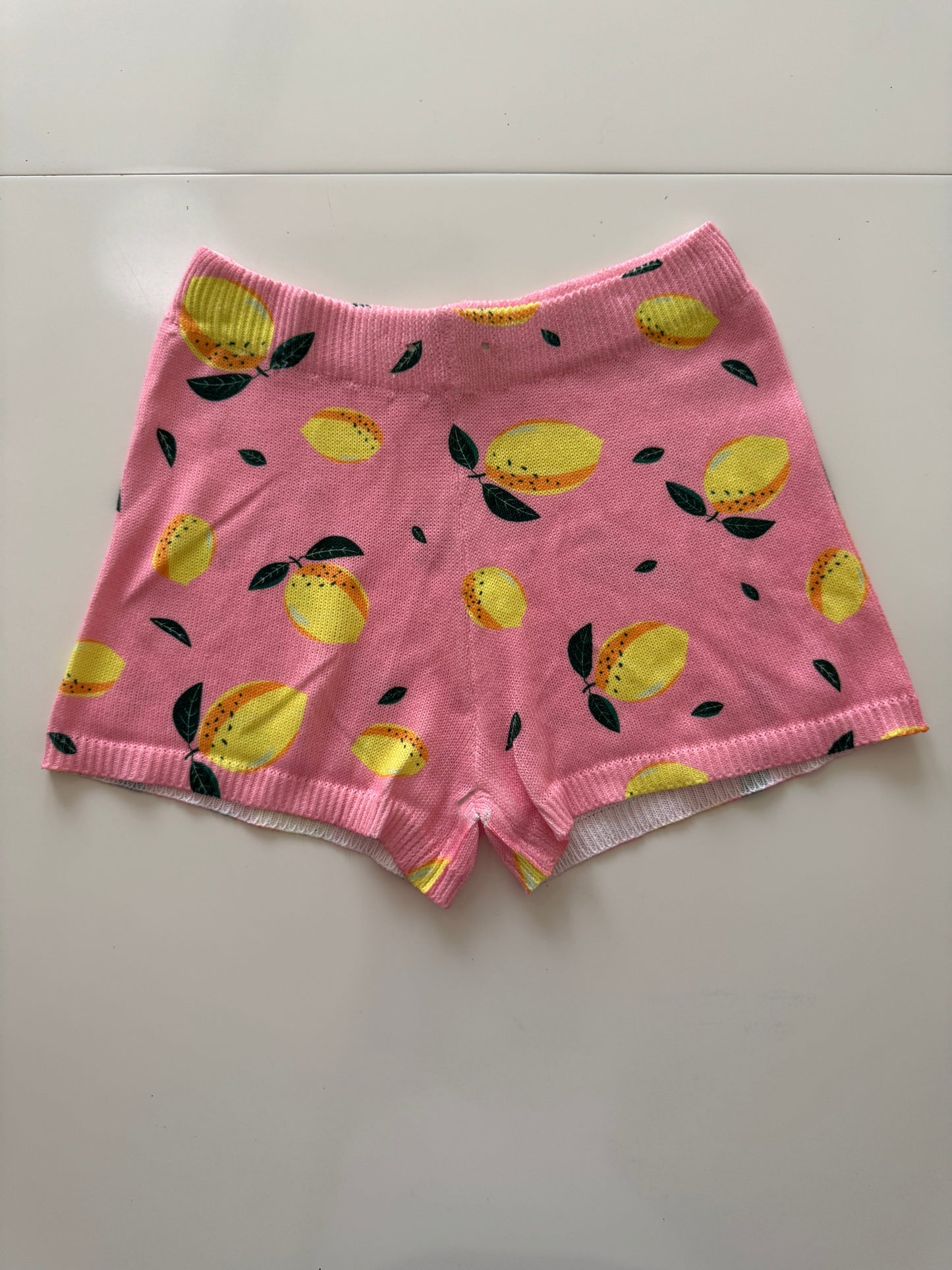 Shorts de punto estampados, Talla L, Mujer, Red Marine