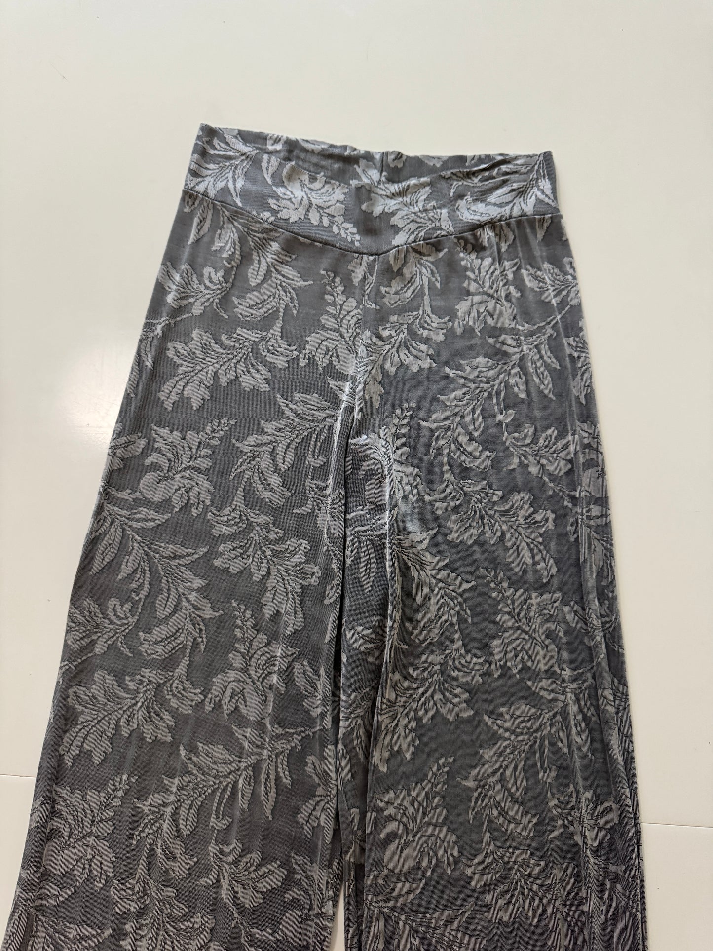 Pantalones grises de punto, Talla S, Mujer