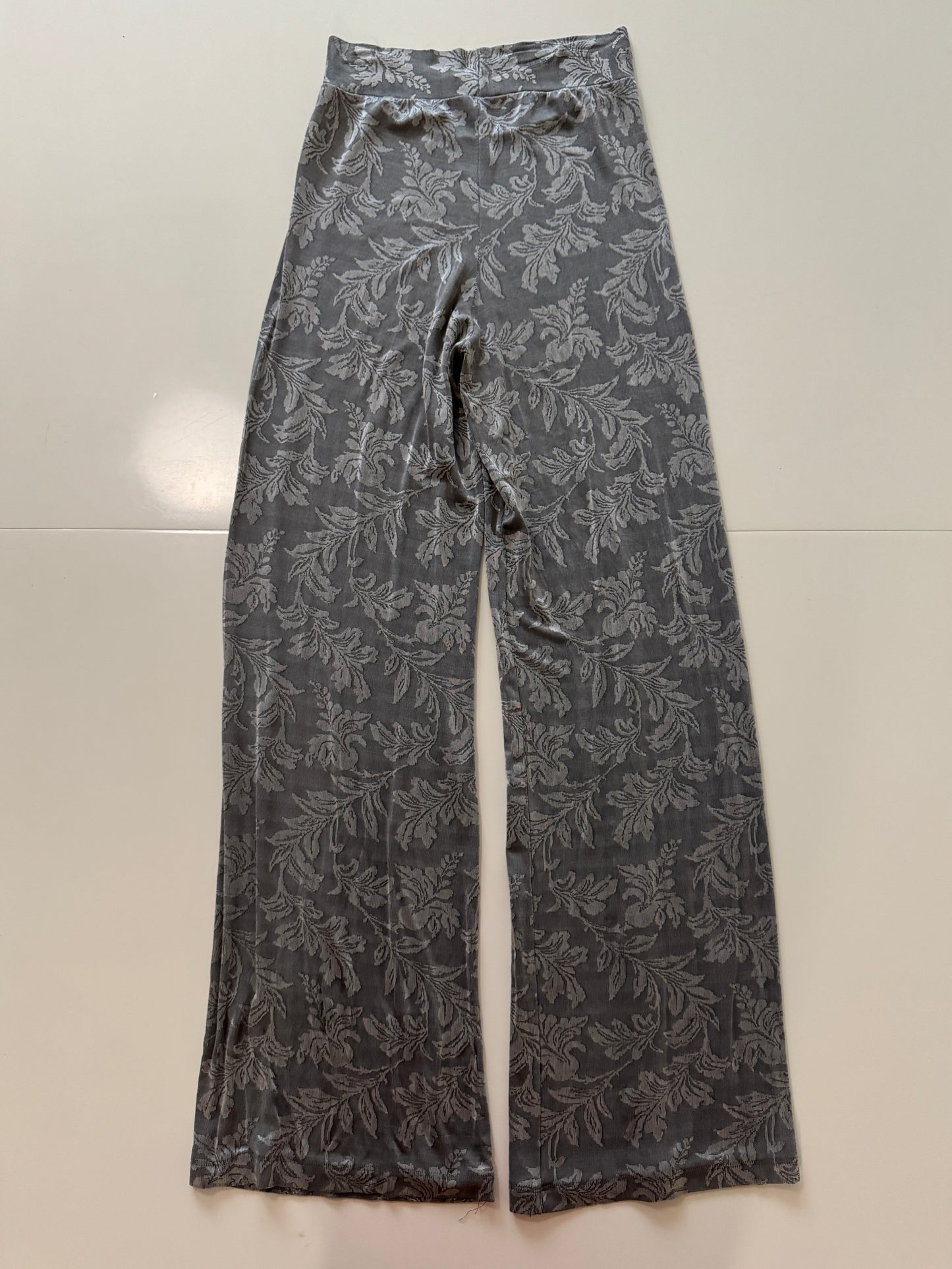 Pantalones grises de punto, Talla S, Mujer