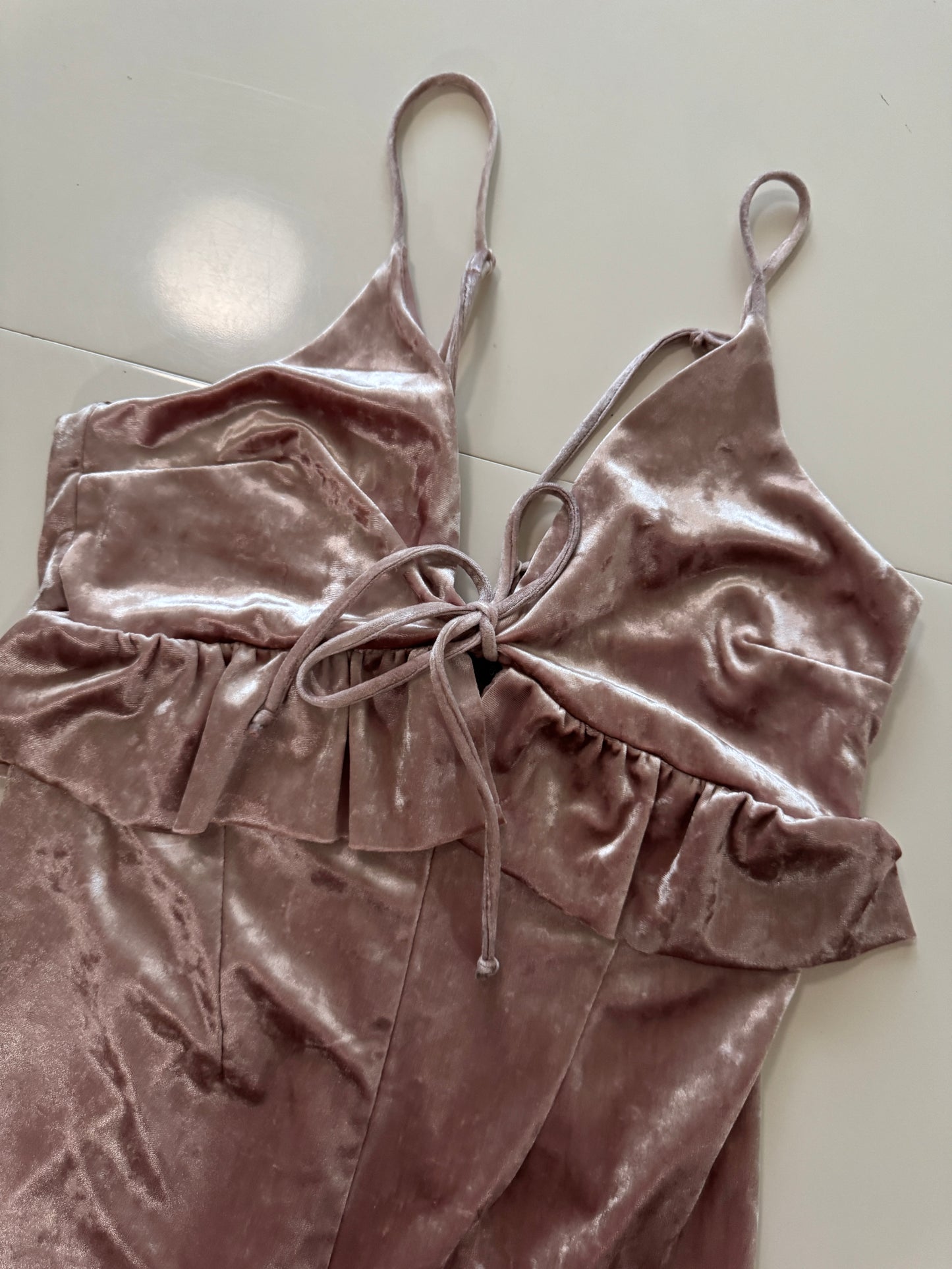 Jumper de terciopelo rosa, Talla S,26, Mujer, Bershka Nigth Out