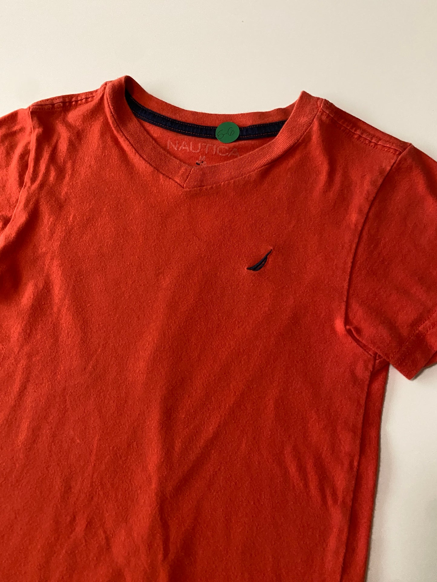 Playera basica naranja, Talla 5-6 años, Niño