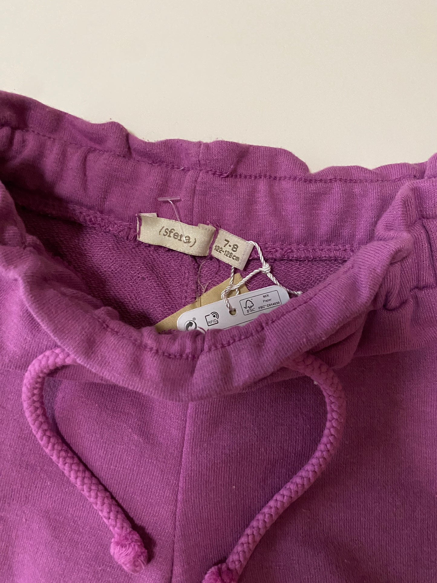 Shorts morados, Talla 7-8, Niña