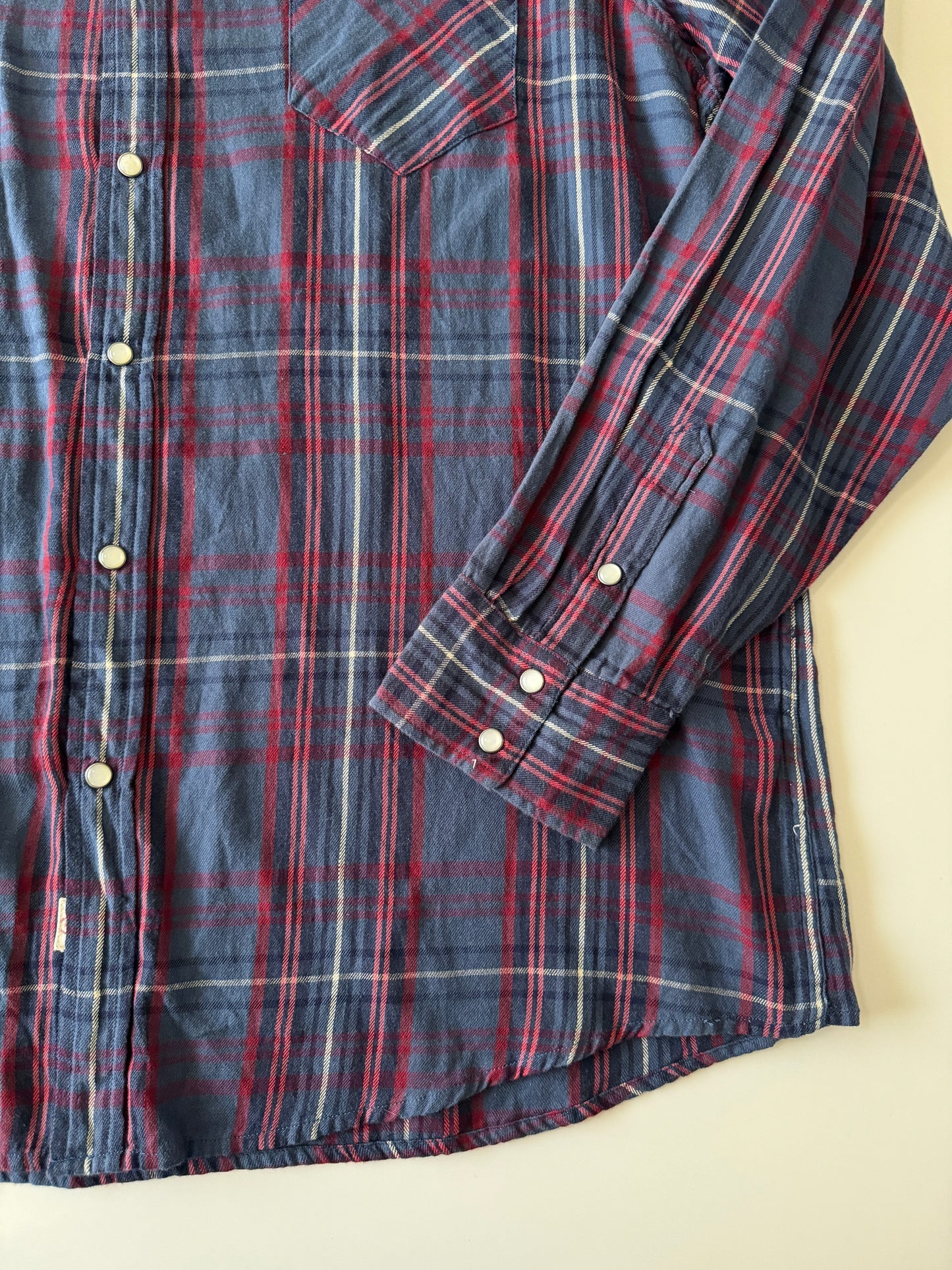 Camisa de franela vaquera, Talla XL, Hombre