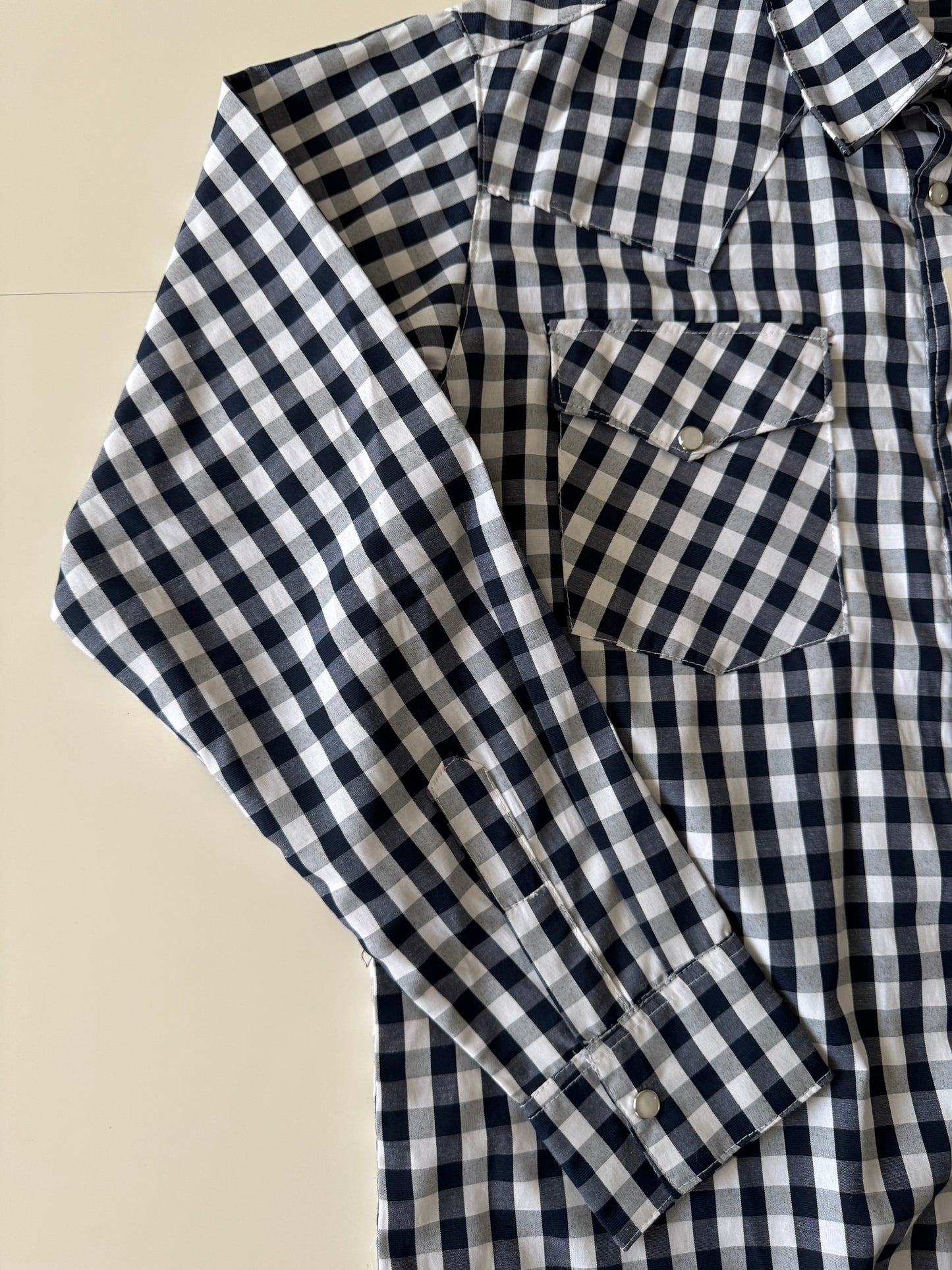 Camisa vaquera de cuadros, Talla 36, S, Hombre