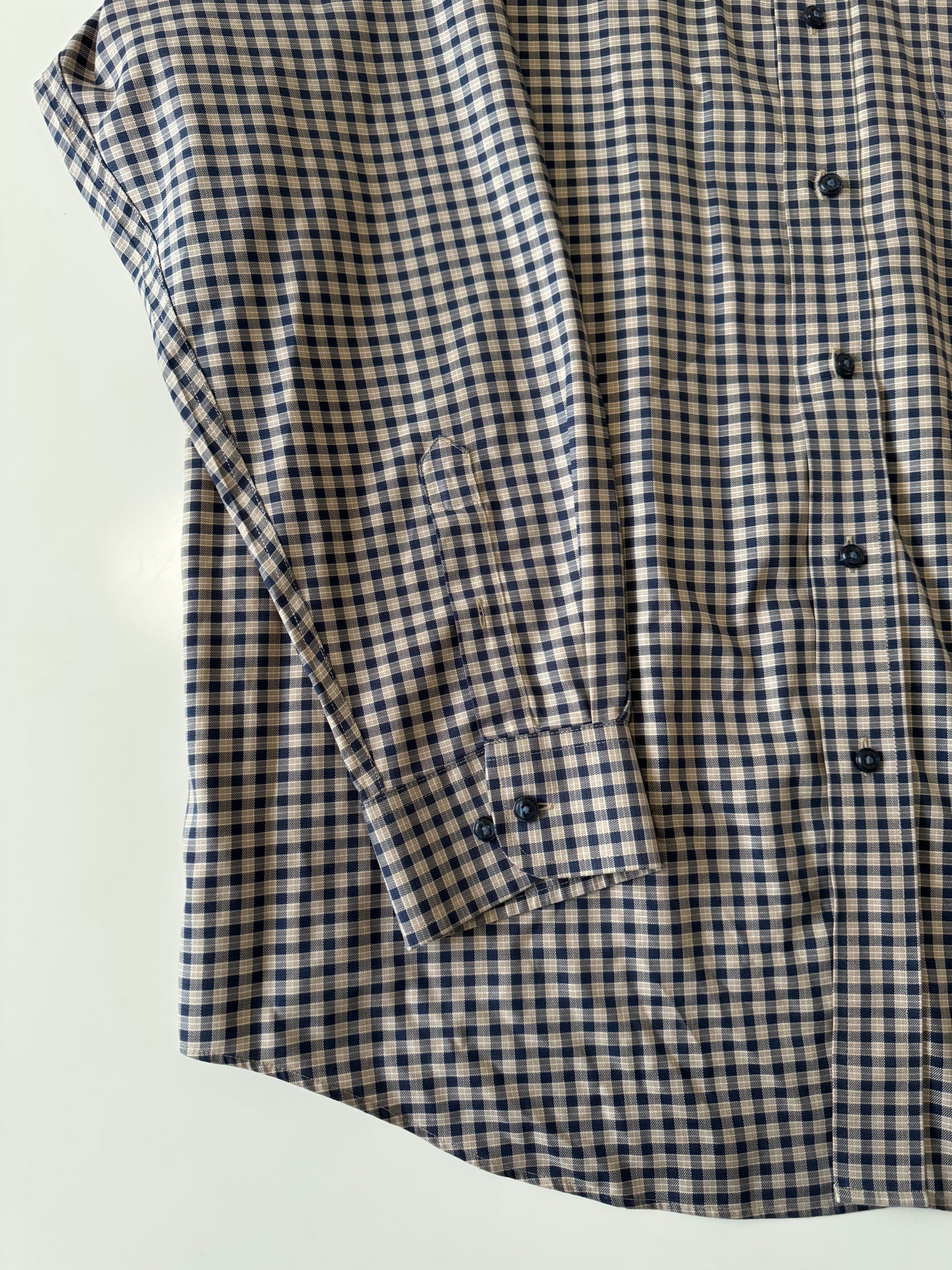 Camisa cuadros cafe, Talla 2XL, Hombre