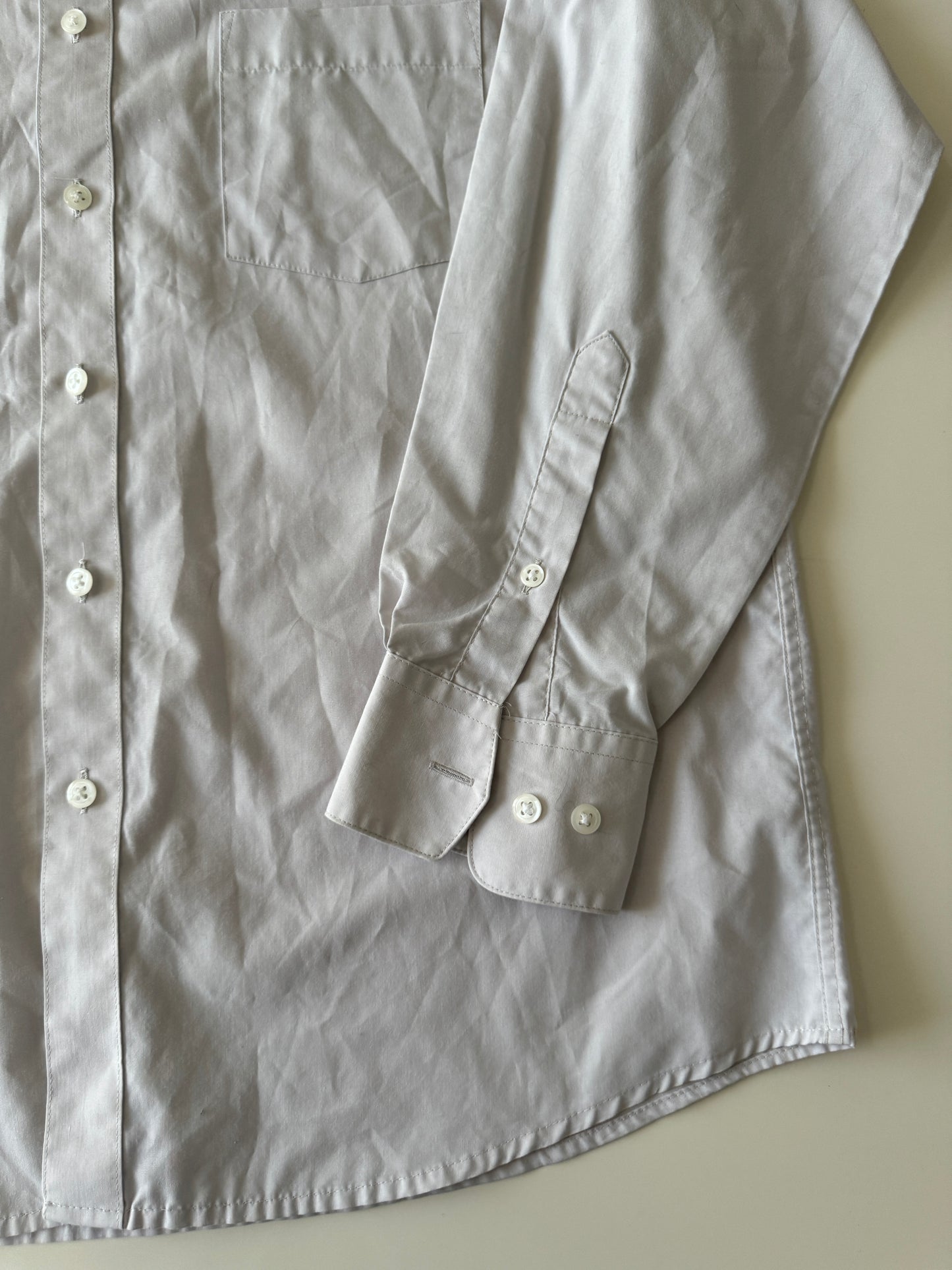 Camisa gris claro, Talla Cuello 18, Manga 33, Talla M, Hombre