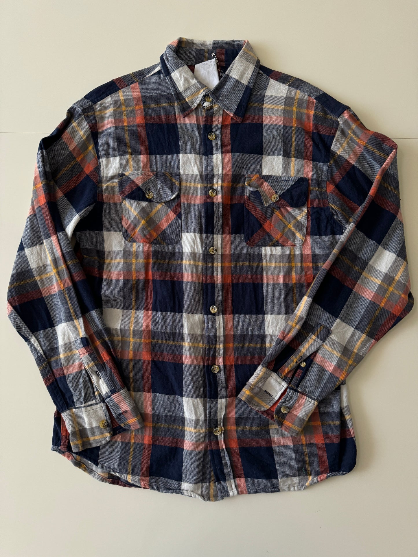 Camisa de franela de cuadros, Talla XL, Hombre