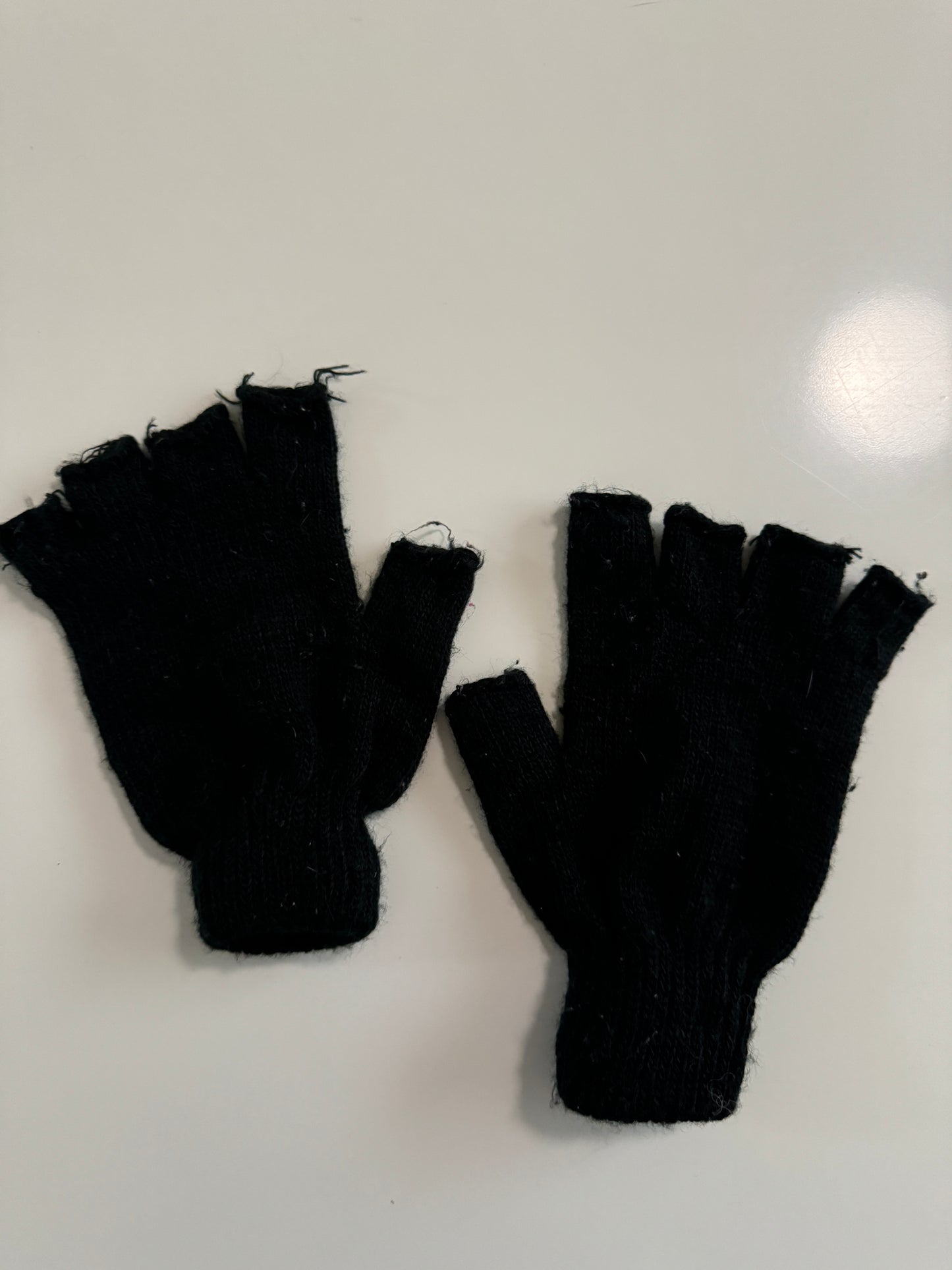 Guantes negros con dedos recortados, Unitalla, Unisex