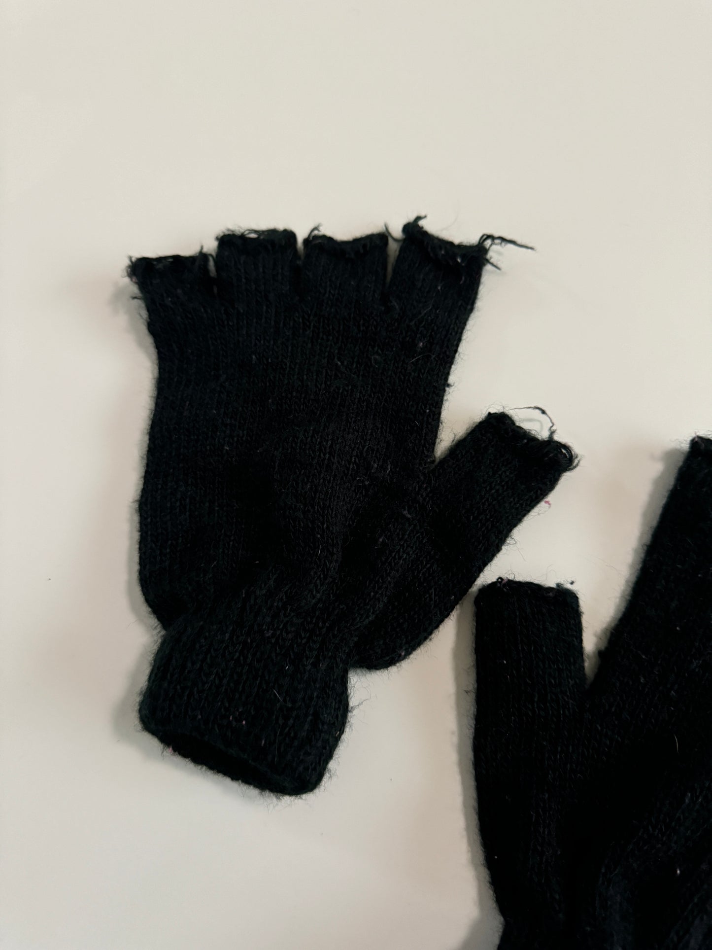 Guantes negros con dedos recortados, Unitalla, Unisex