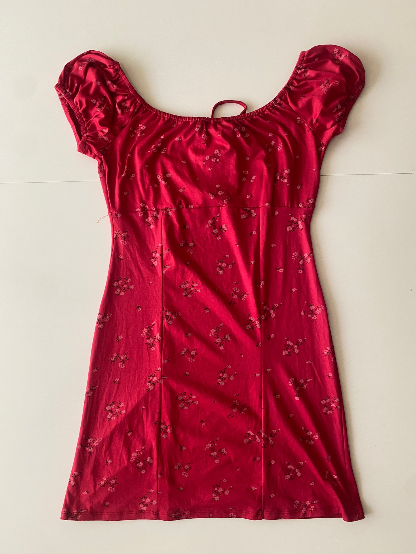 Vestido rojo campesino, Talla S, Mujer
