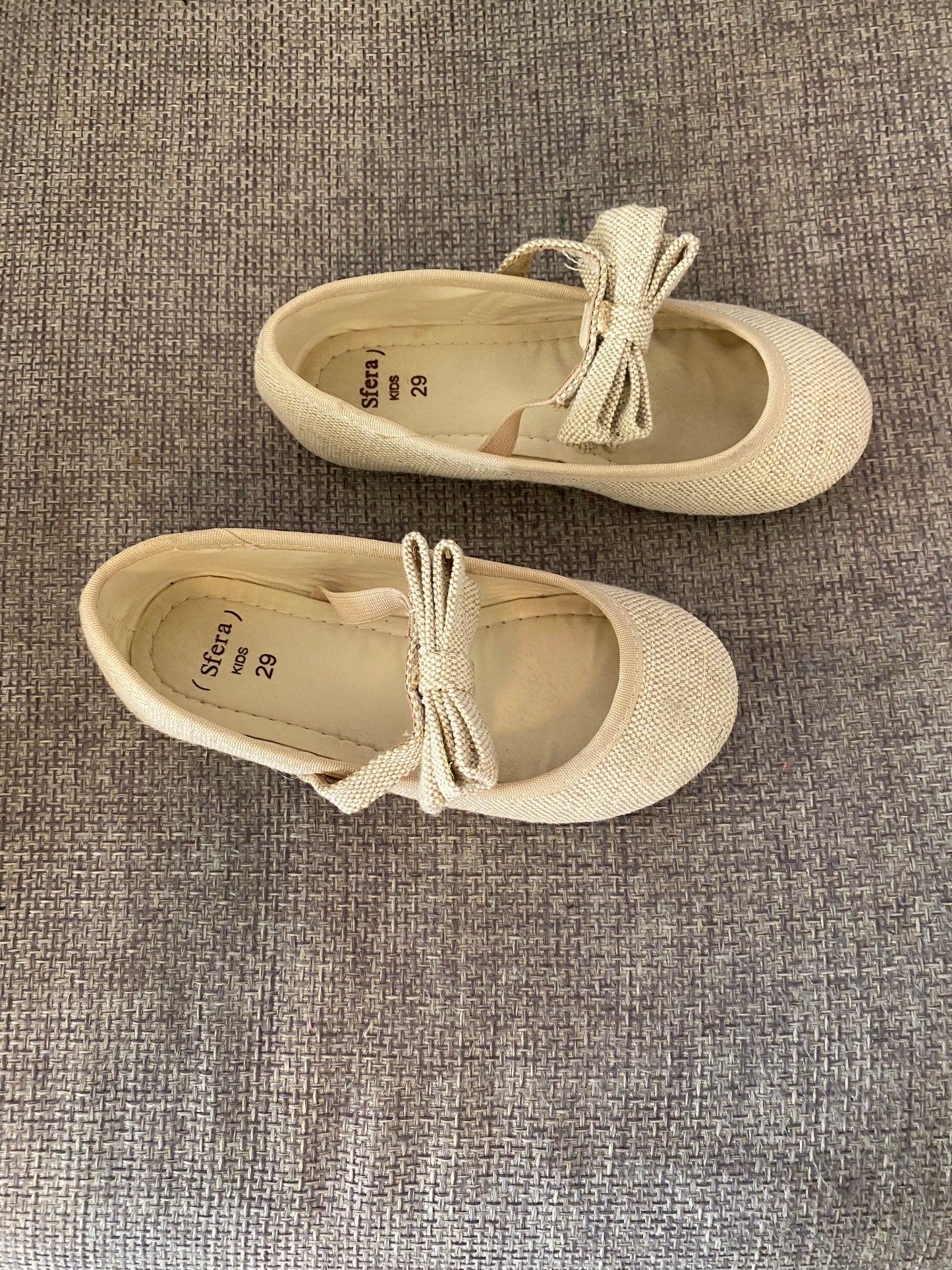 Flats beige/dorados, Talla 29Eu.19Mx, Niña