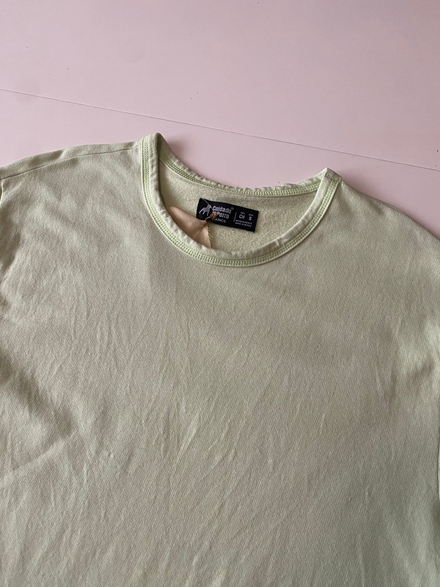 Playera verde claro, Talla S, Hombre