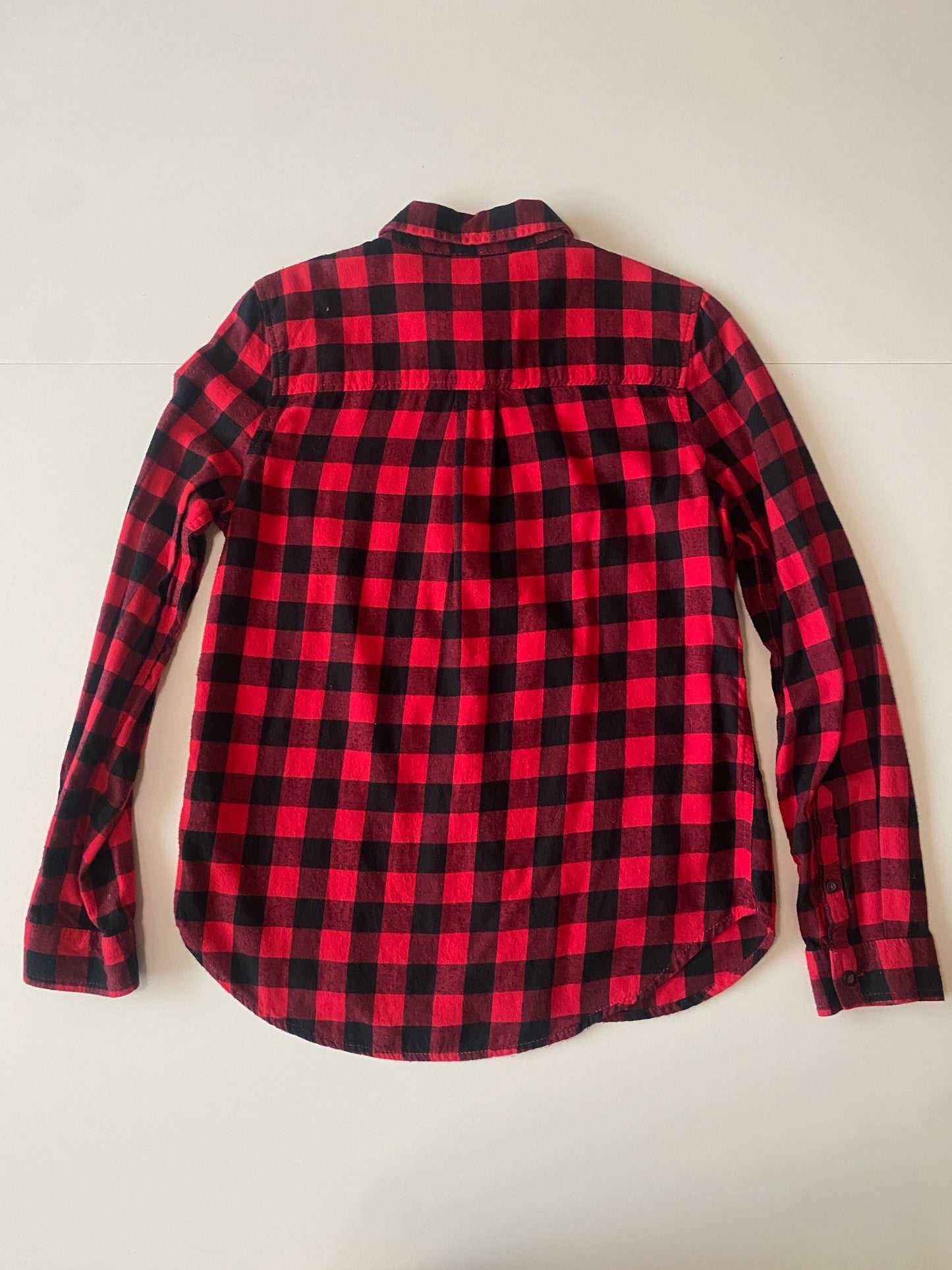 Camisa franela a cuadros, Talla S, Mujer
