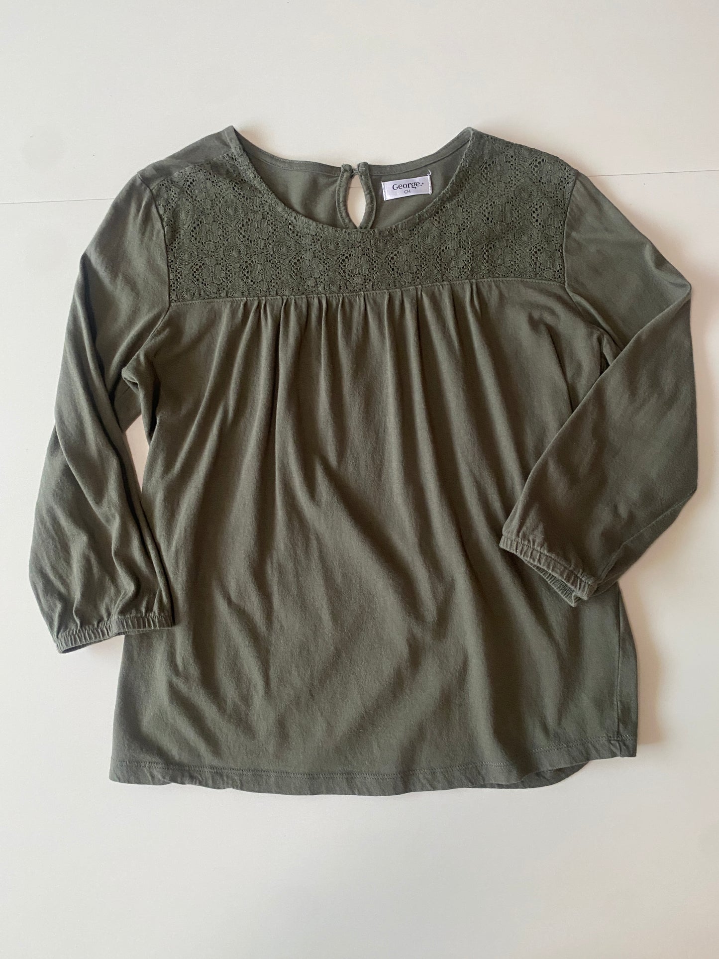 Blusa verde, Talla S, Mujer