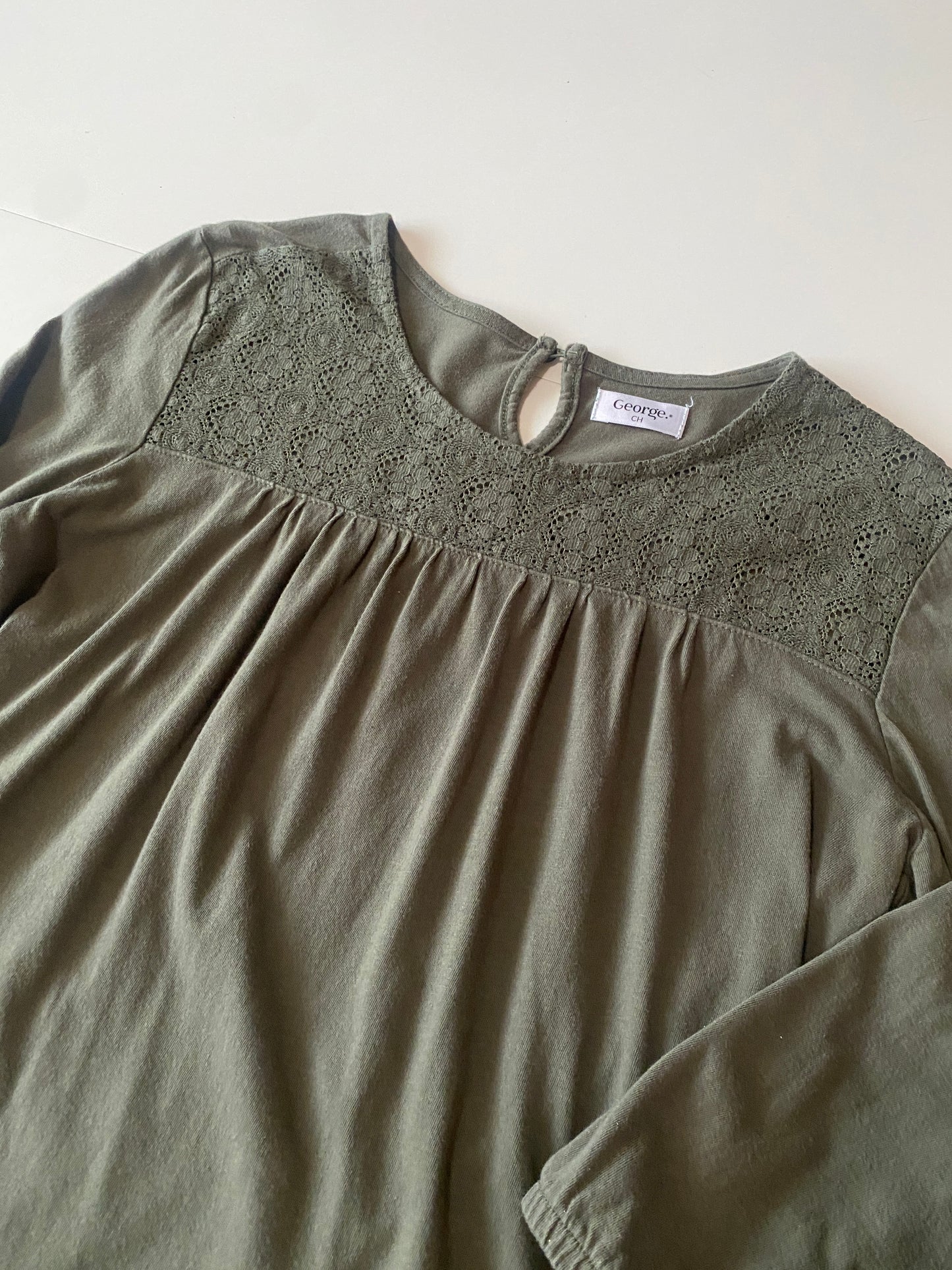 Blusa verde, Talla S, Mujer