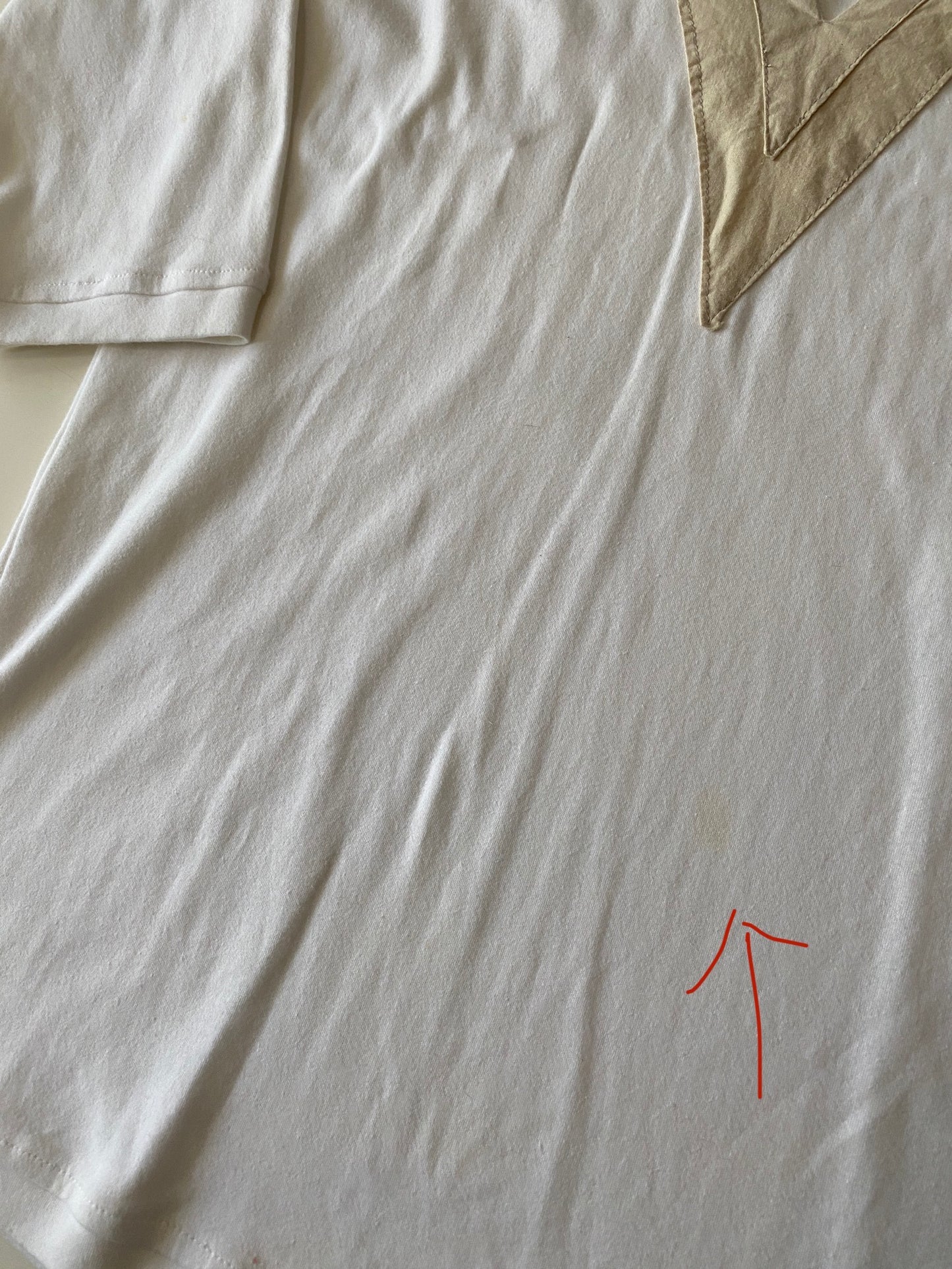Playera etnica beige, Talla S, Hombre