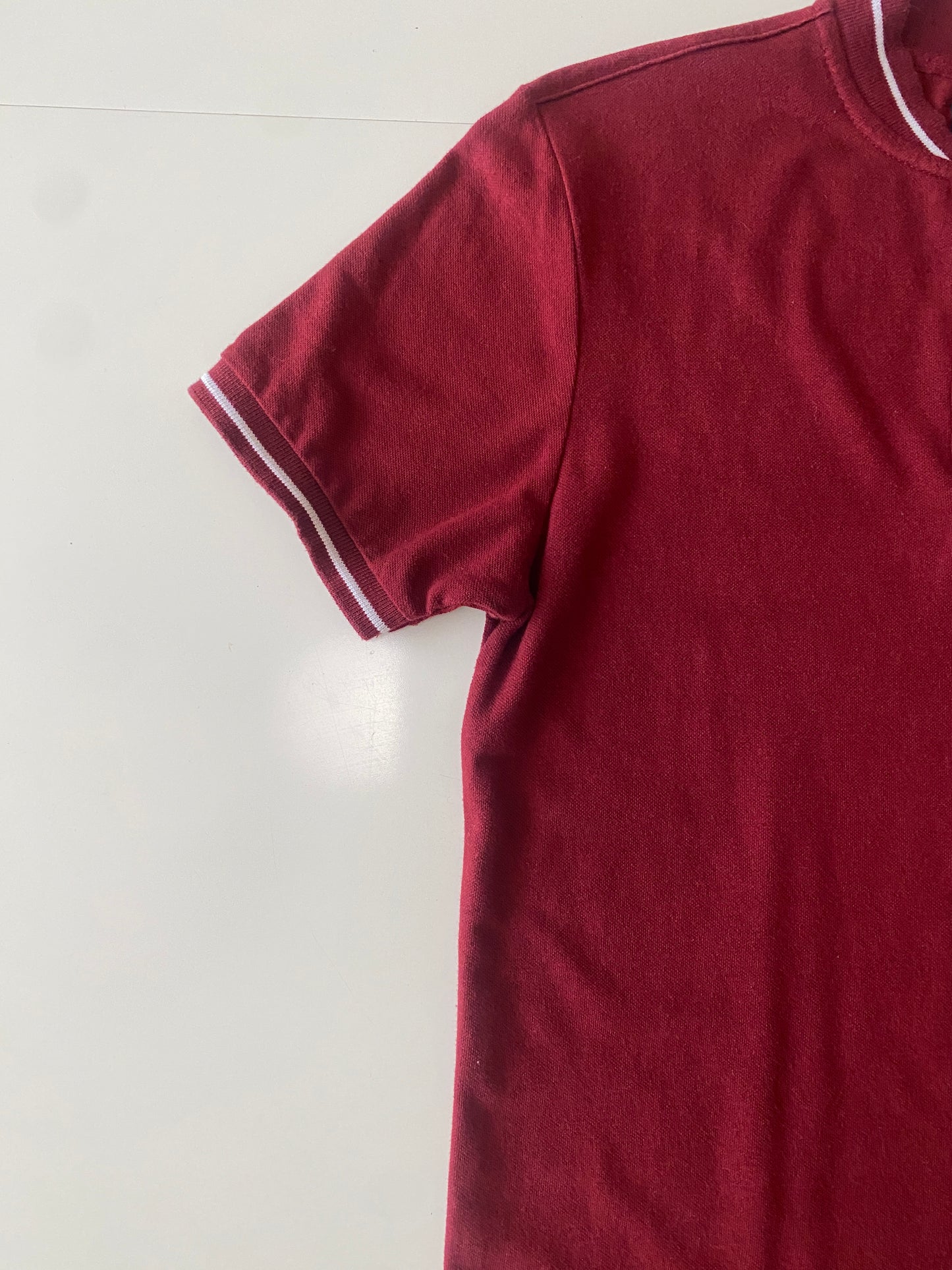 Camisa polo guinda, Talla S, Hombre