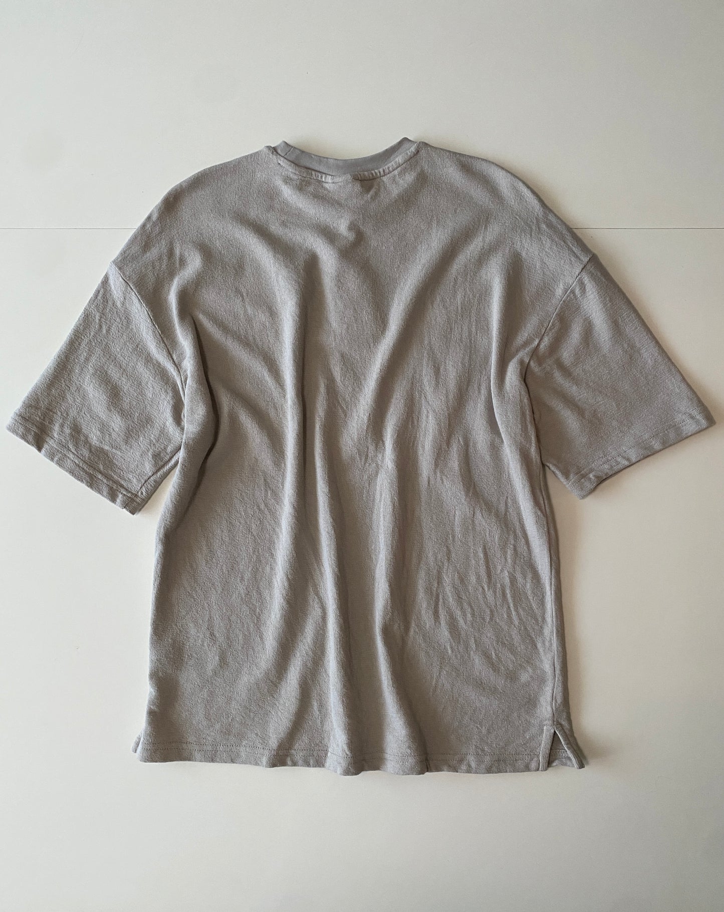 Playera con textura beige, Talla S, Hombre