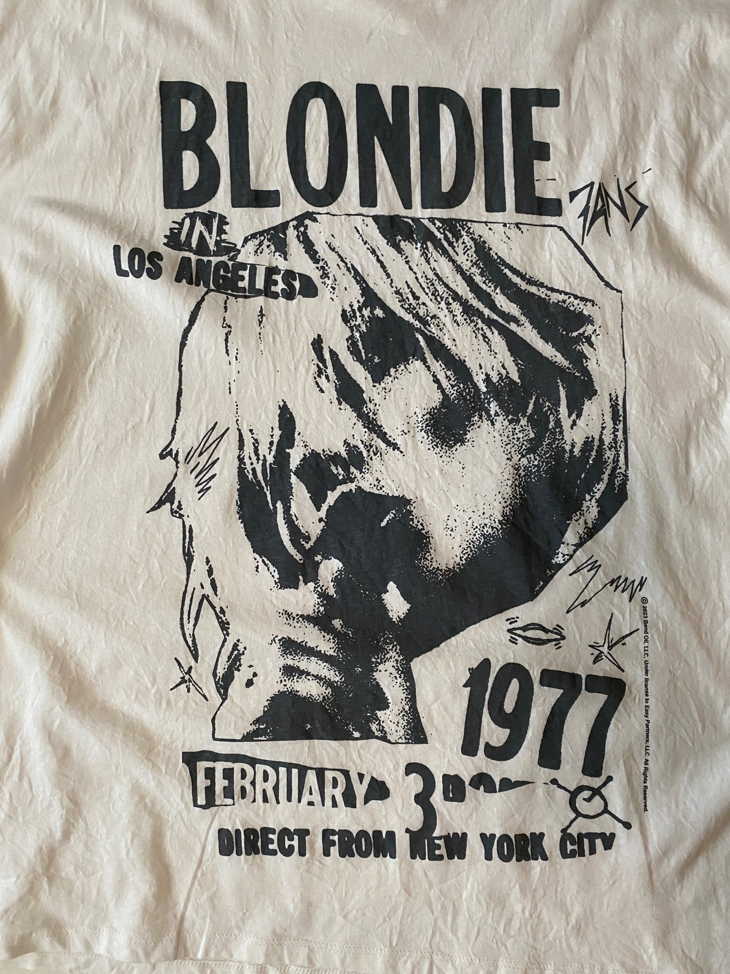 Playera estampada Blondie, Talla L, Mujer