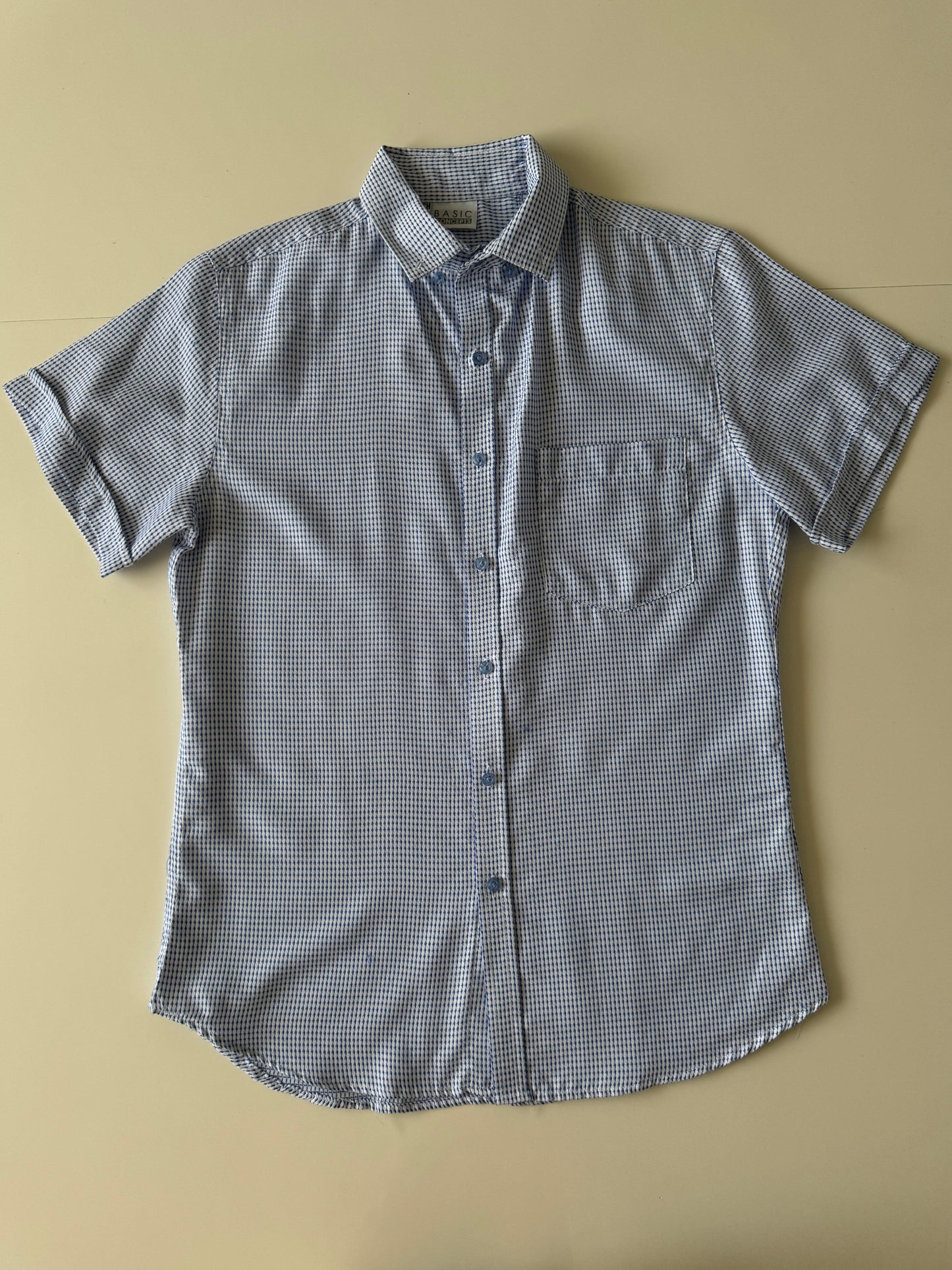 Camisa manga corta estampada, Talla S, Hombre