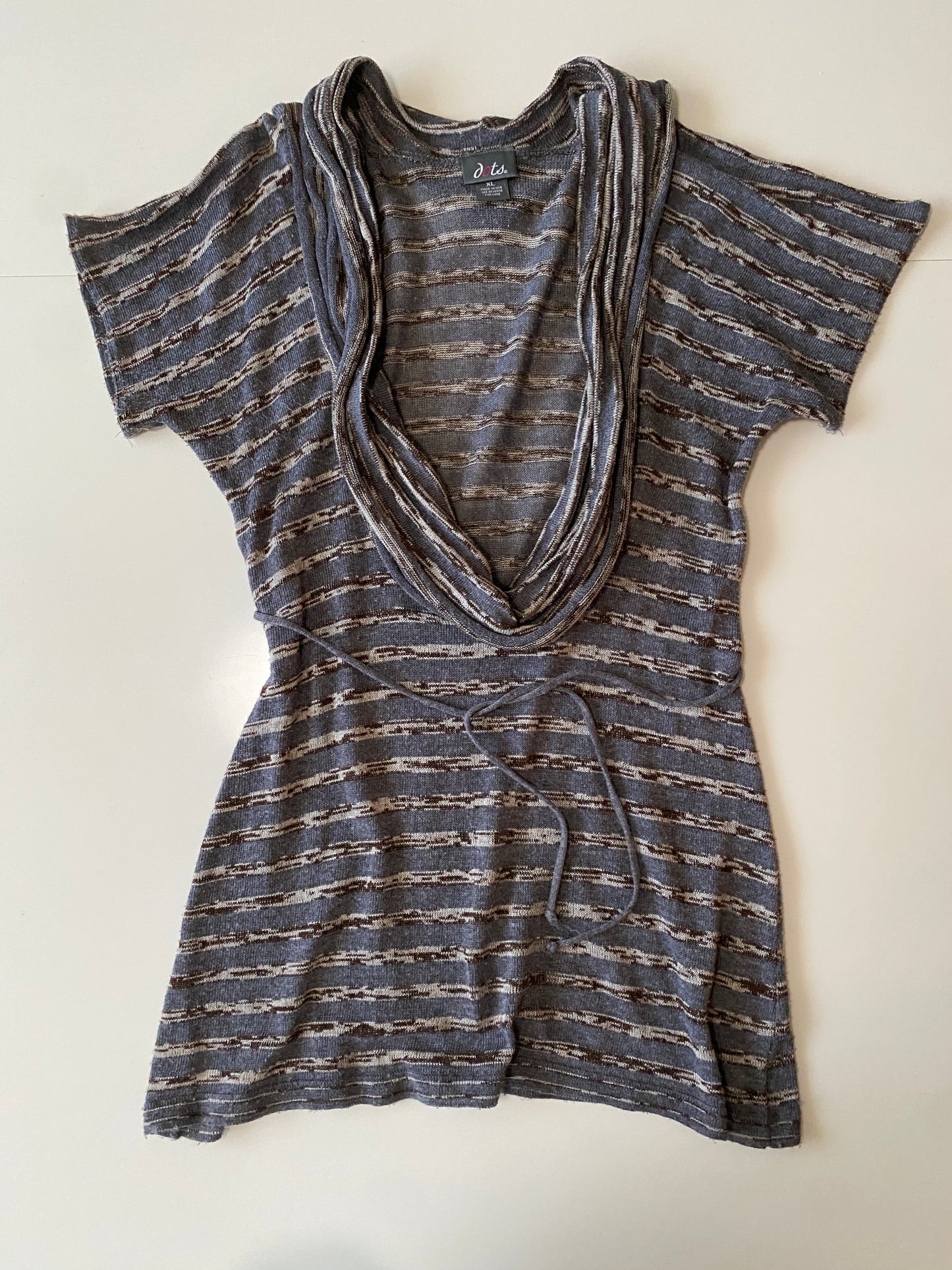 Blusa tejida gris, Talla XL, Mujer