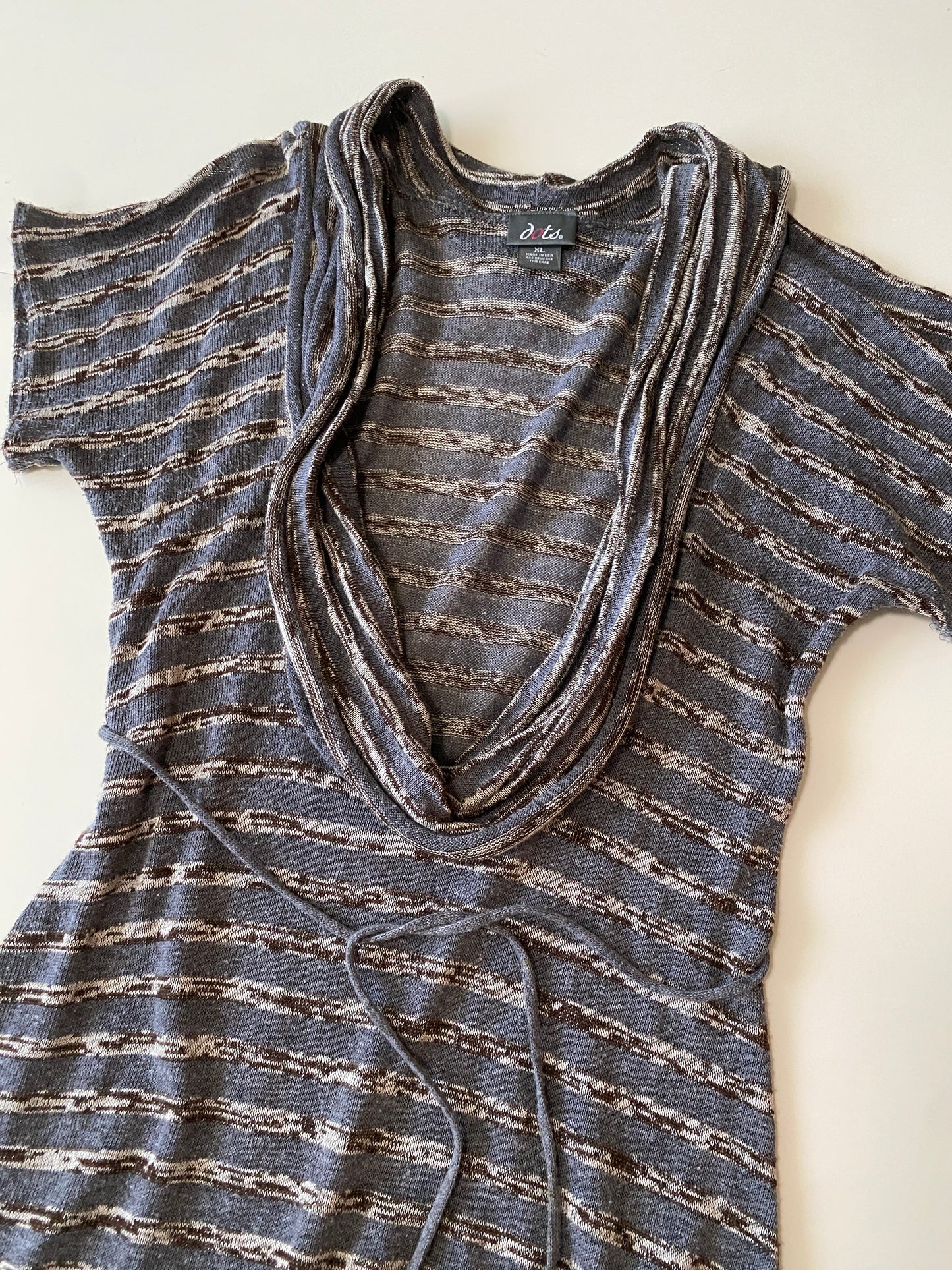 Blusa tejida gris, Talla XL, Mujer