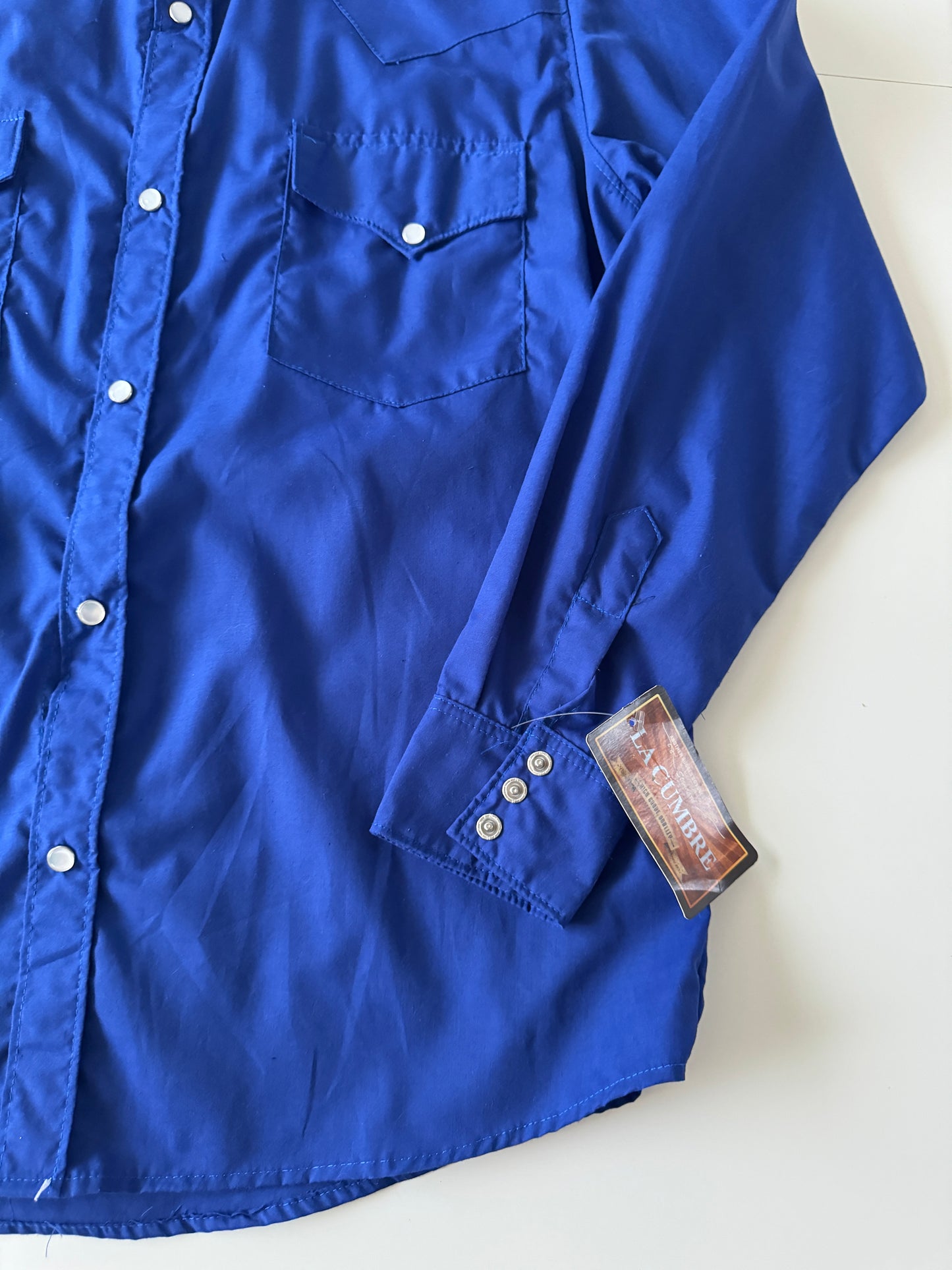 Camisa vaquera azul, Talla 36, M, Hombre
