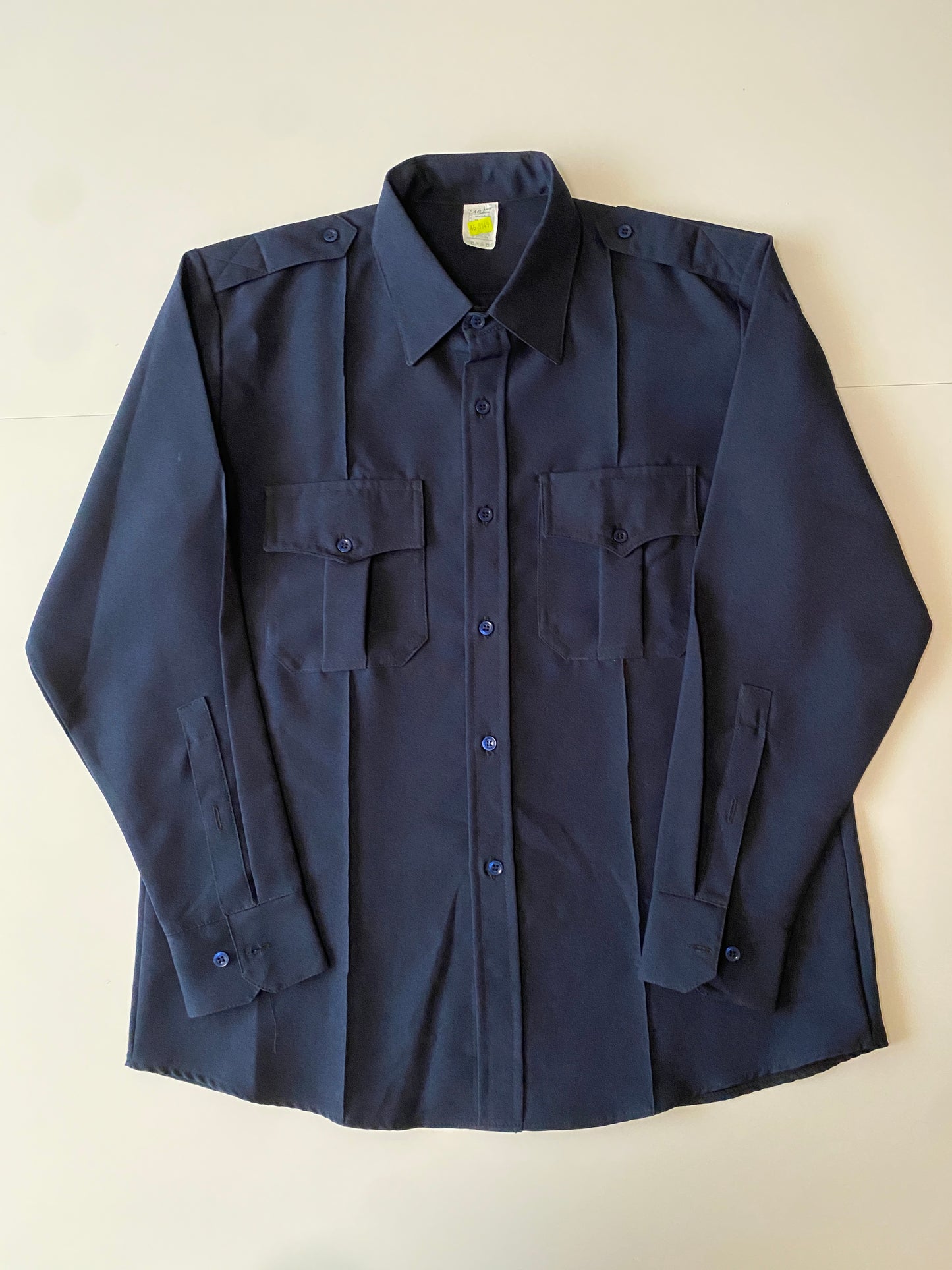 Camisa de trabajo manga larga azul marino oscuro, Talla L, 46, Hombre