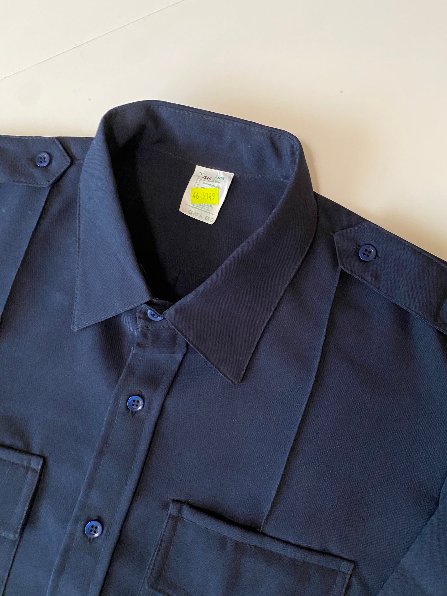 Camisa de trabajo manga larga azul marino oscuro, Talla L, 46, Hombre