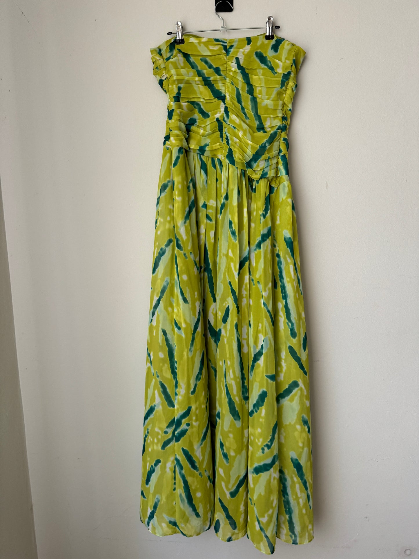 Vestido strapless estampado, Talla 7, M, Mujer