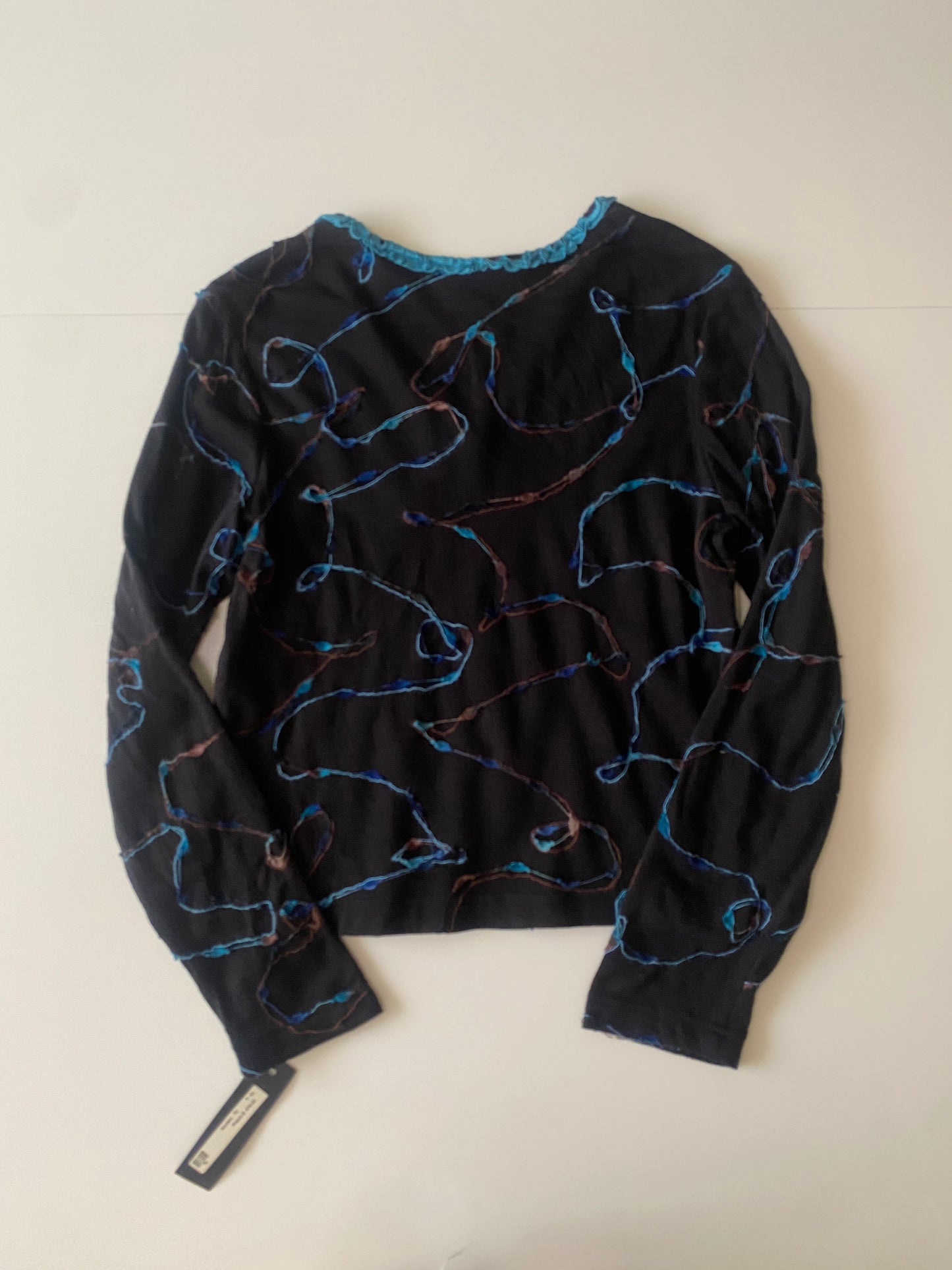 Blusa manga larga café, Talla M, Mujer