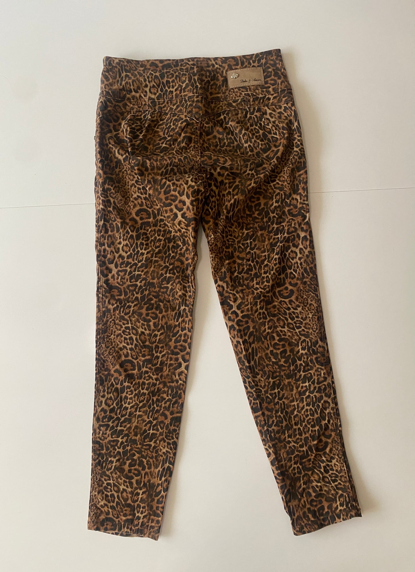 Jeggins animal print café, Talla 7, M, Mujer